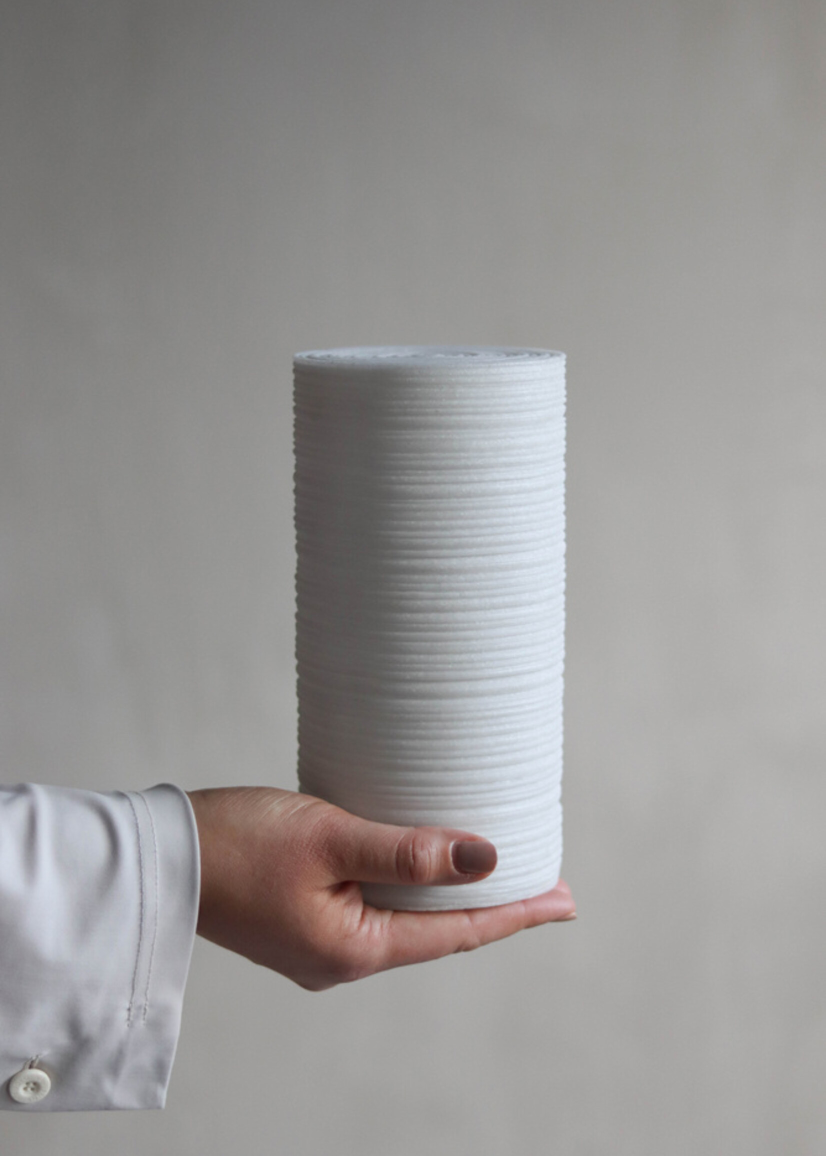 Tafellamp cilinder zandsteen - batterij