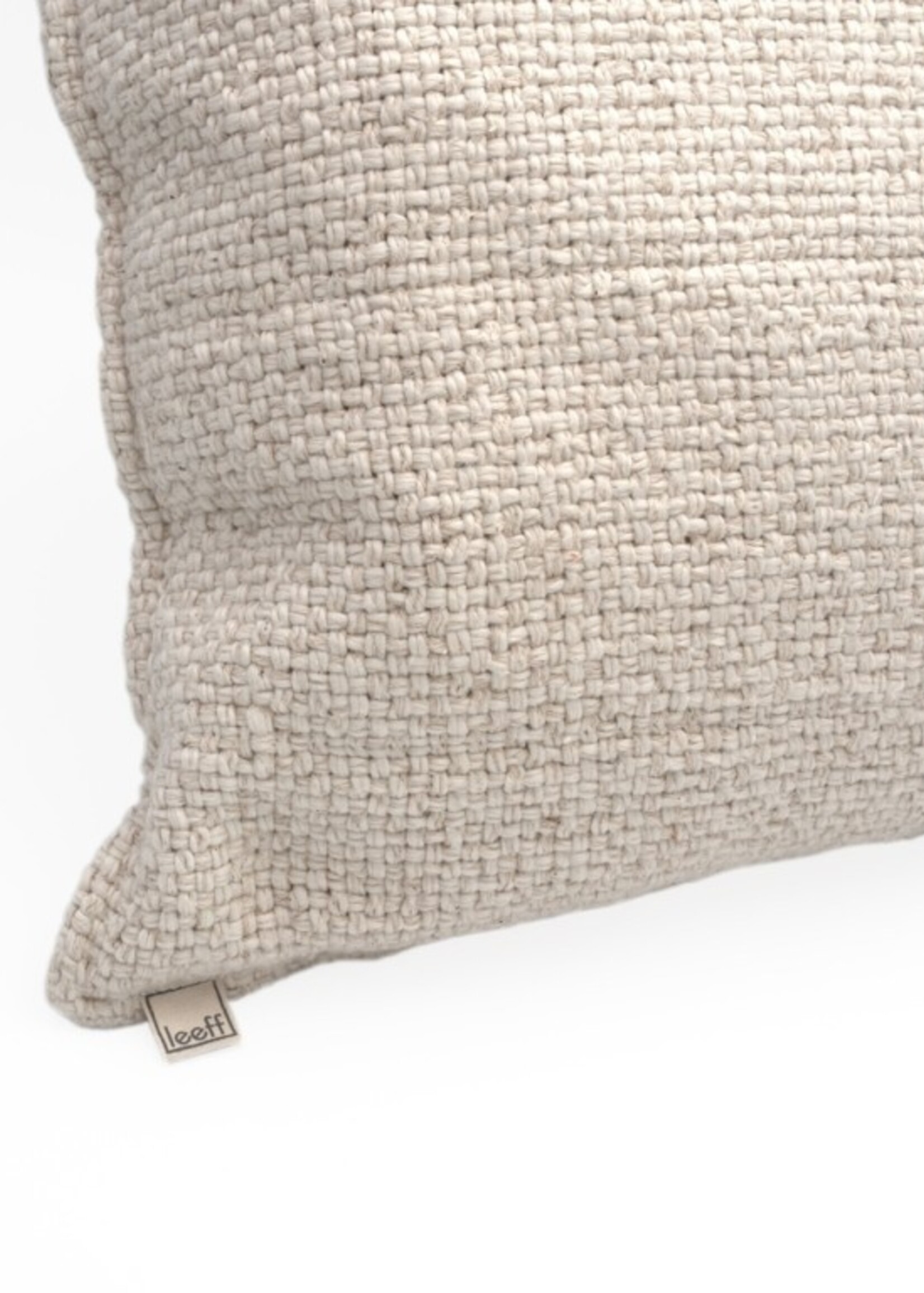 Kussen off-white hokjes structuur