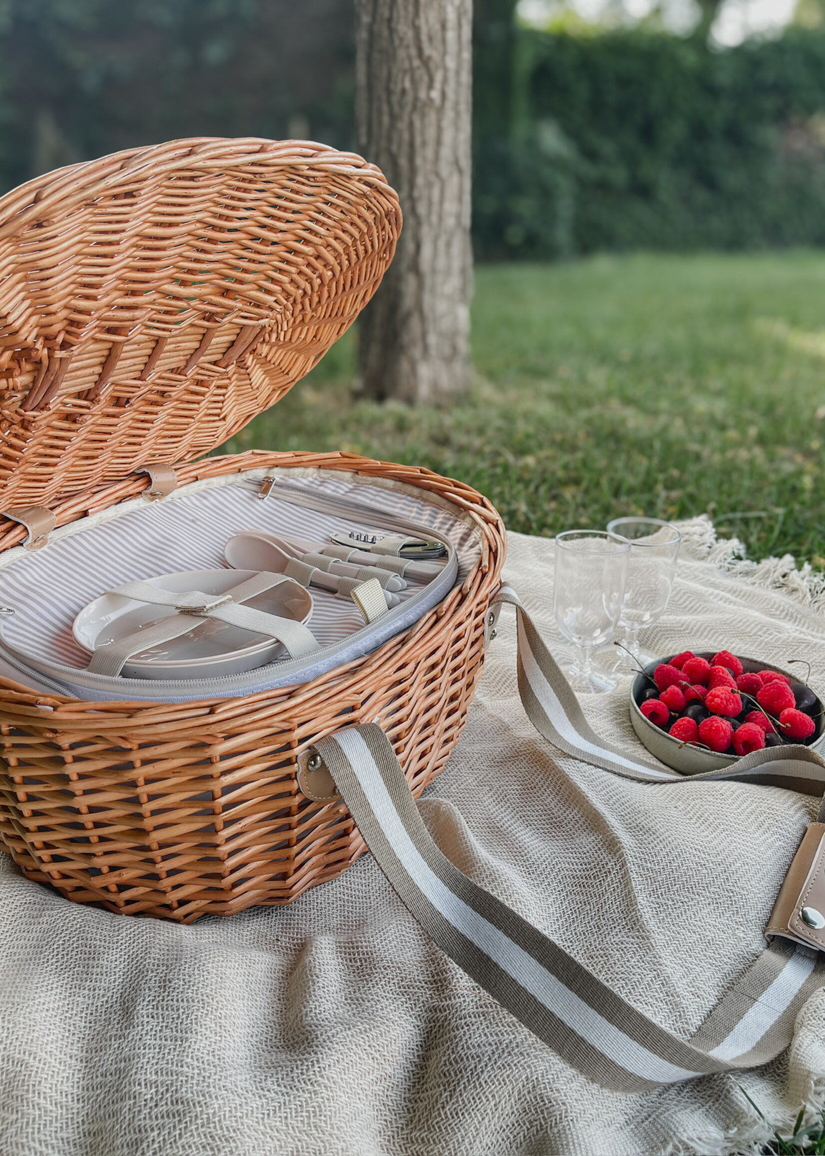 Picknickmand ovaal