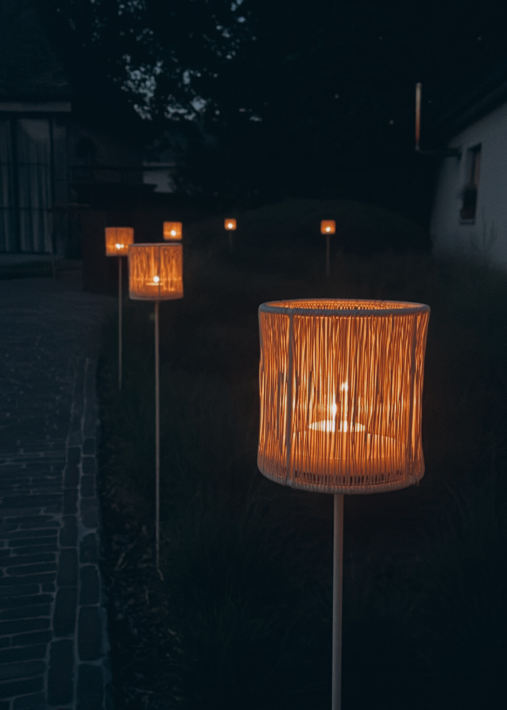 Buiten lantaarn op voet