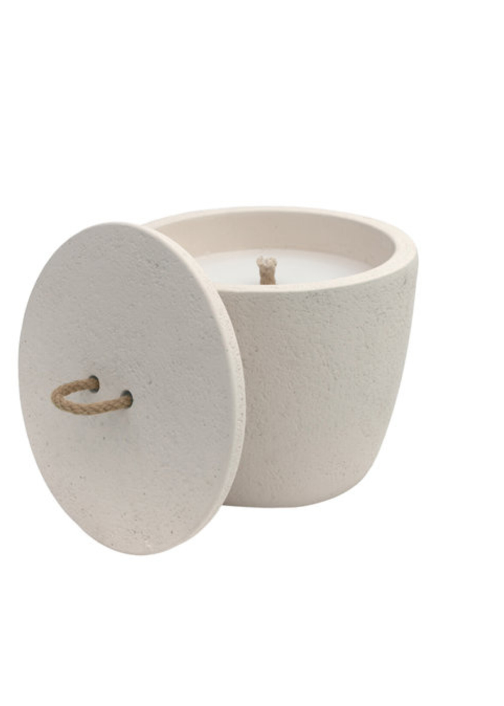 Buitenkaars beton 'white' met deksel