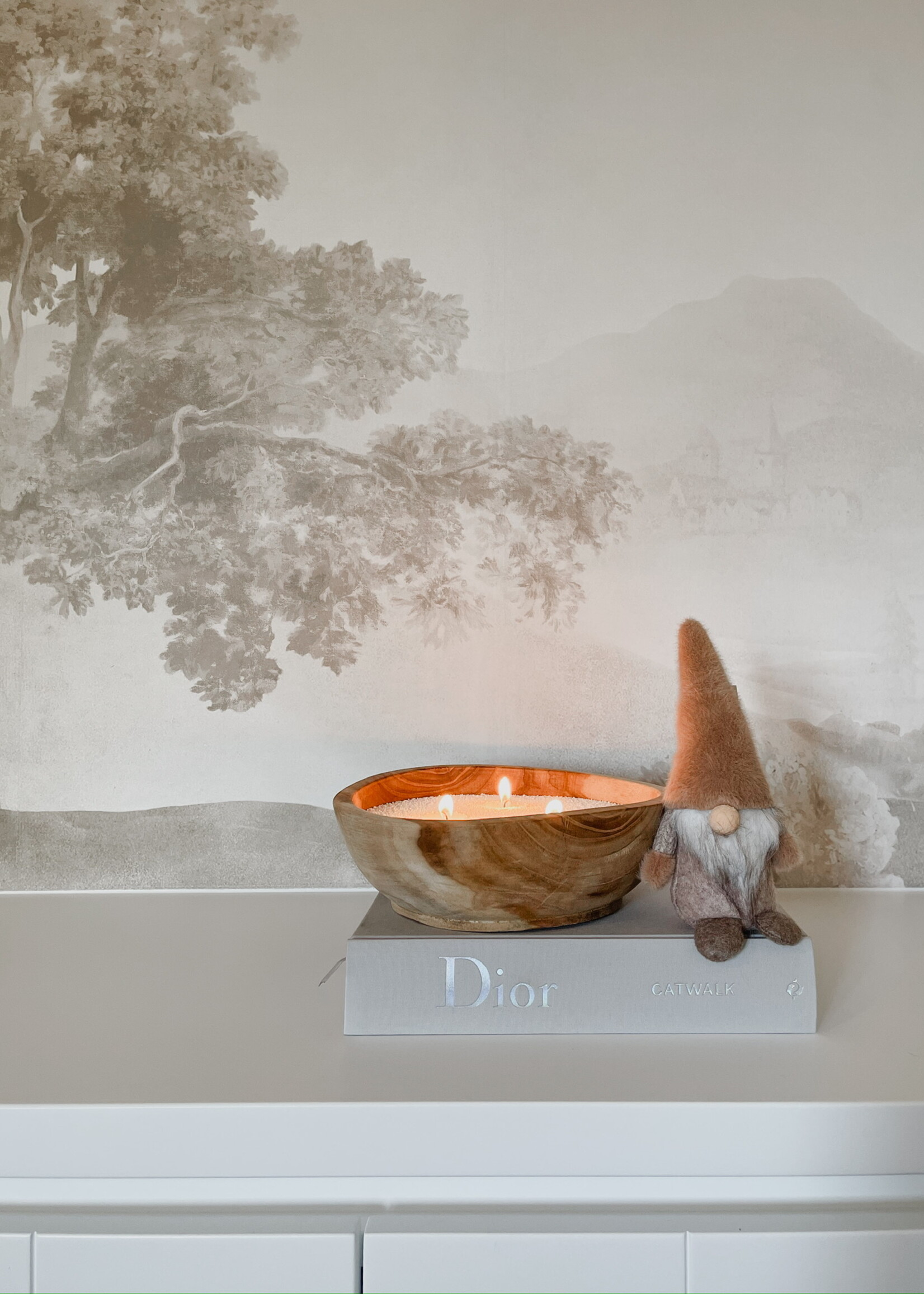 Kom rond teak dia 25 cm