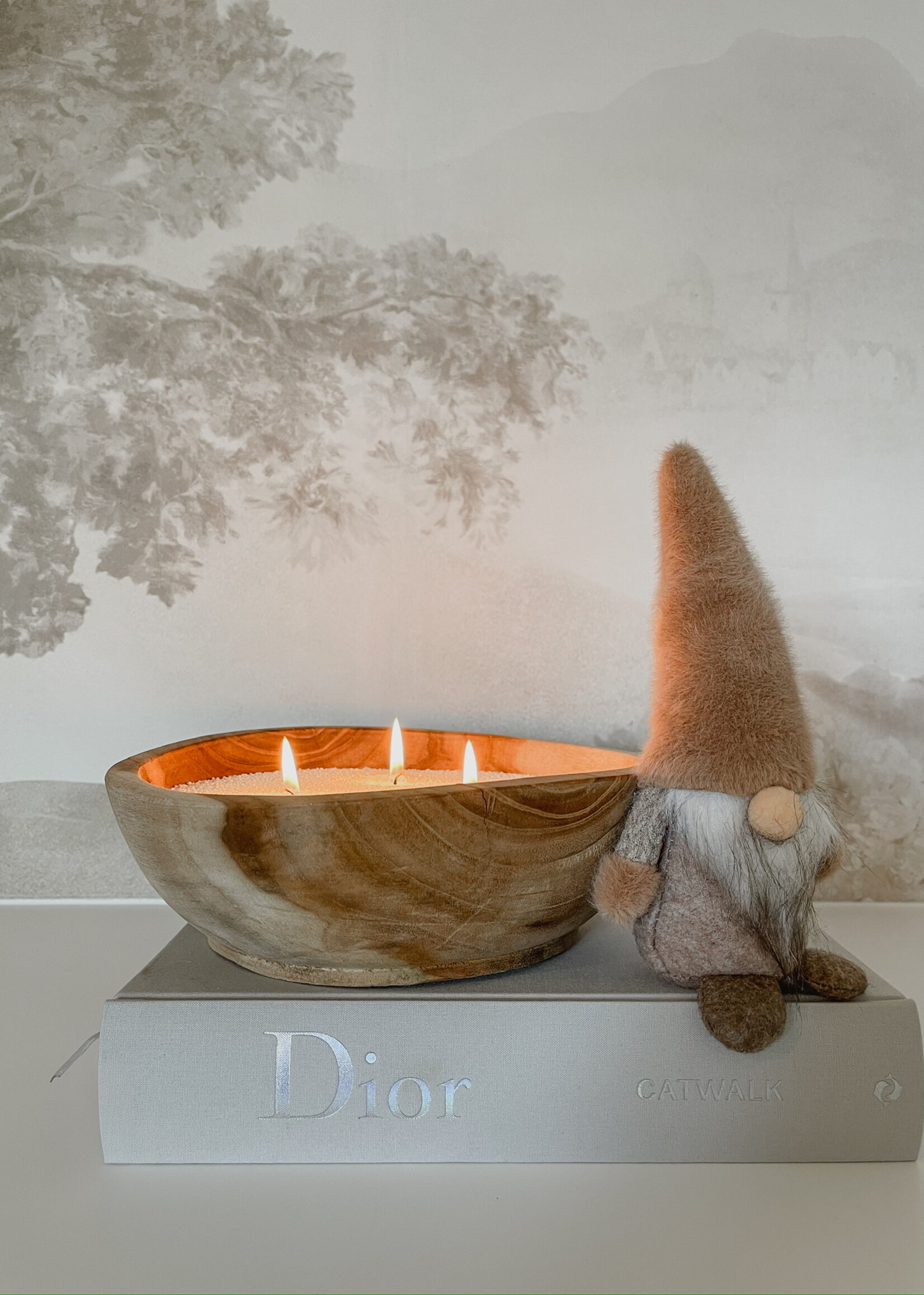 Kom rond teak dia 25 cm