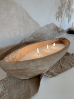 Langwerpige schaal teak
