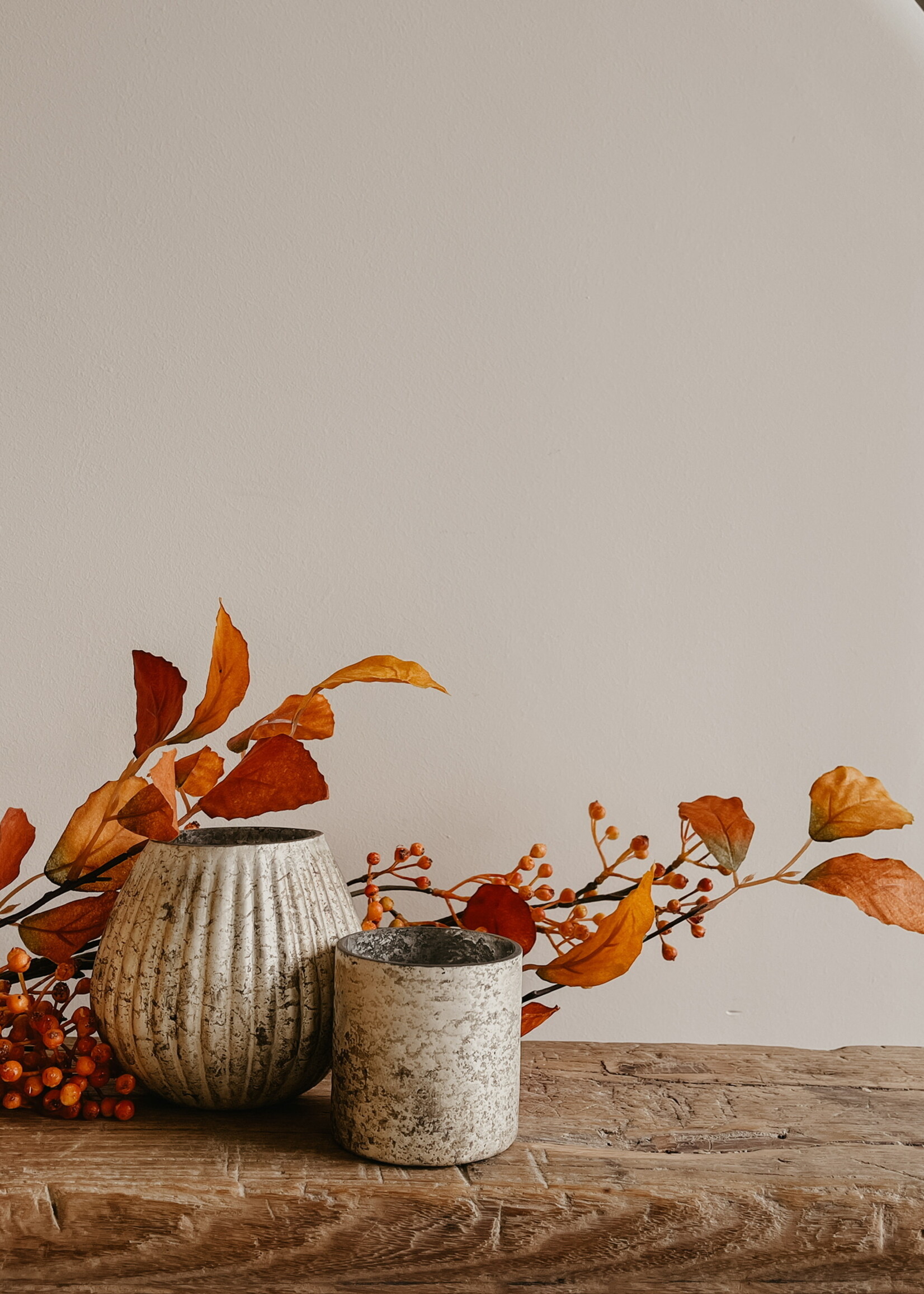 Theelicht 'milky' bol gestreept M