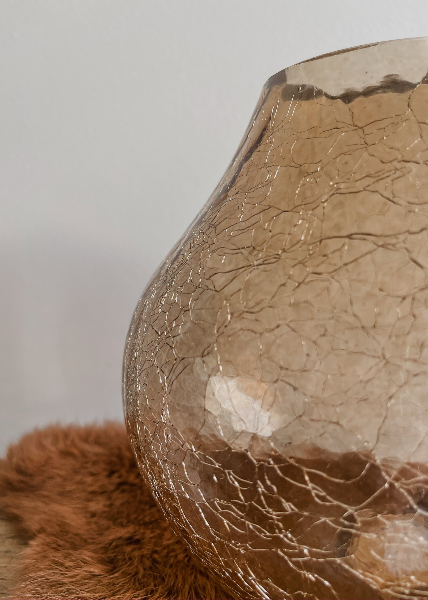 Vaas bulb glas roest glinster S