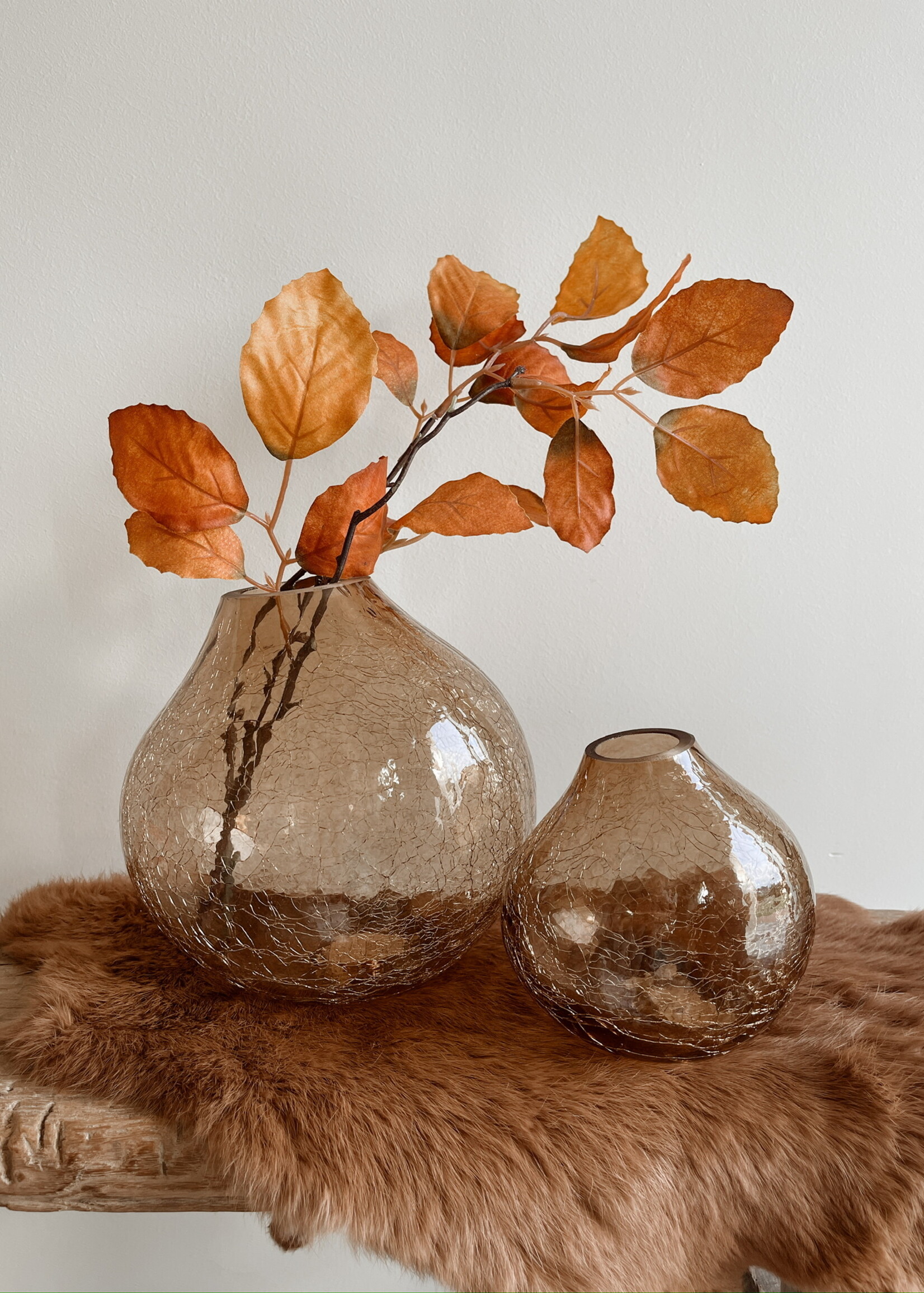 Vaas bulb glas roest glinster S