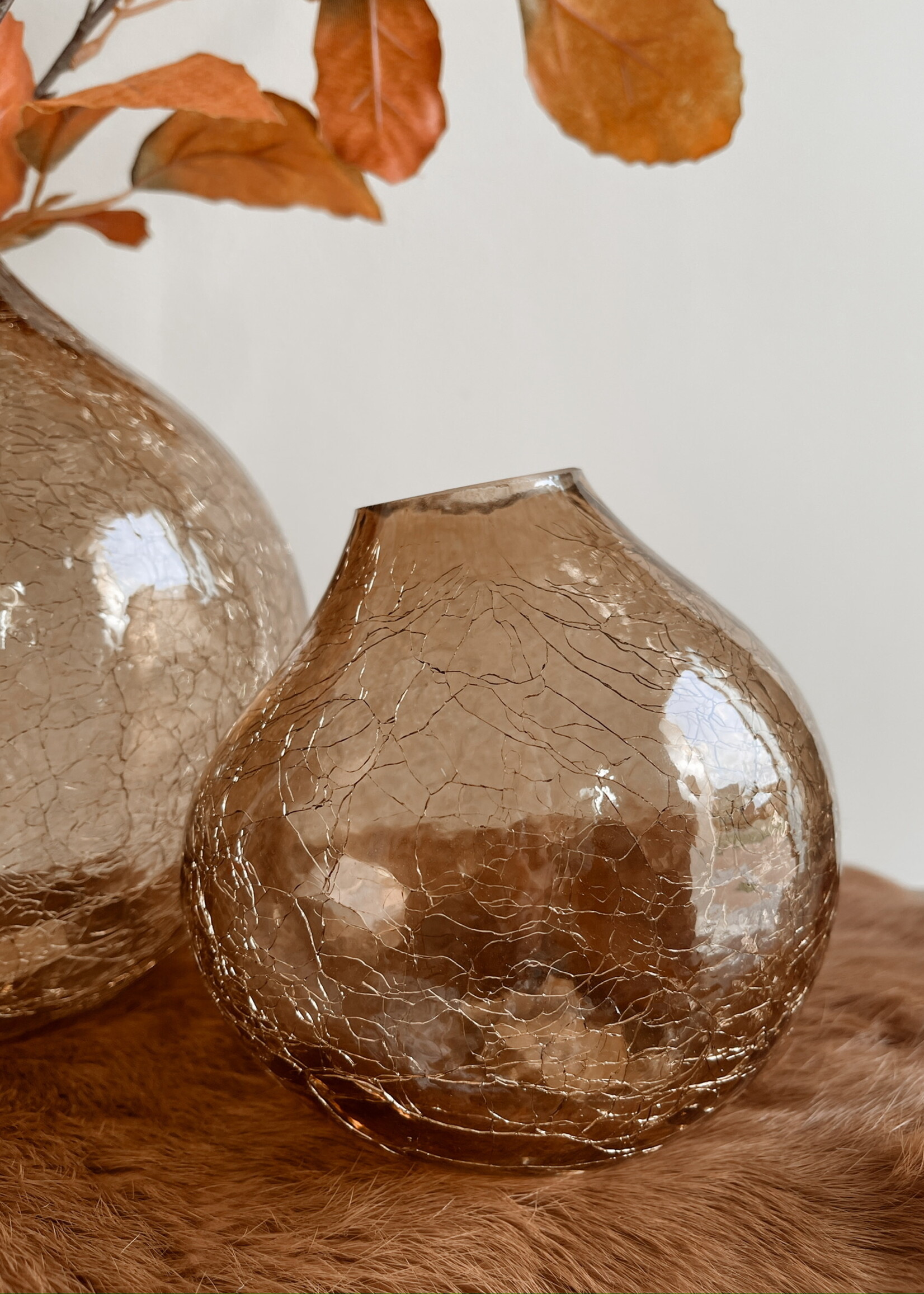 Vaas bulb glas roest glinster S