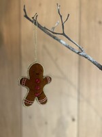 Kersthanger met kralen 'peperkoekmannetje'