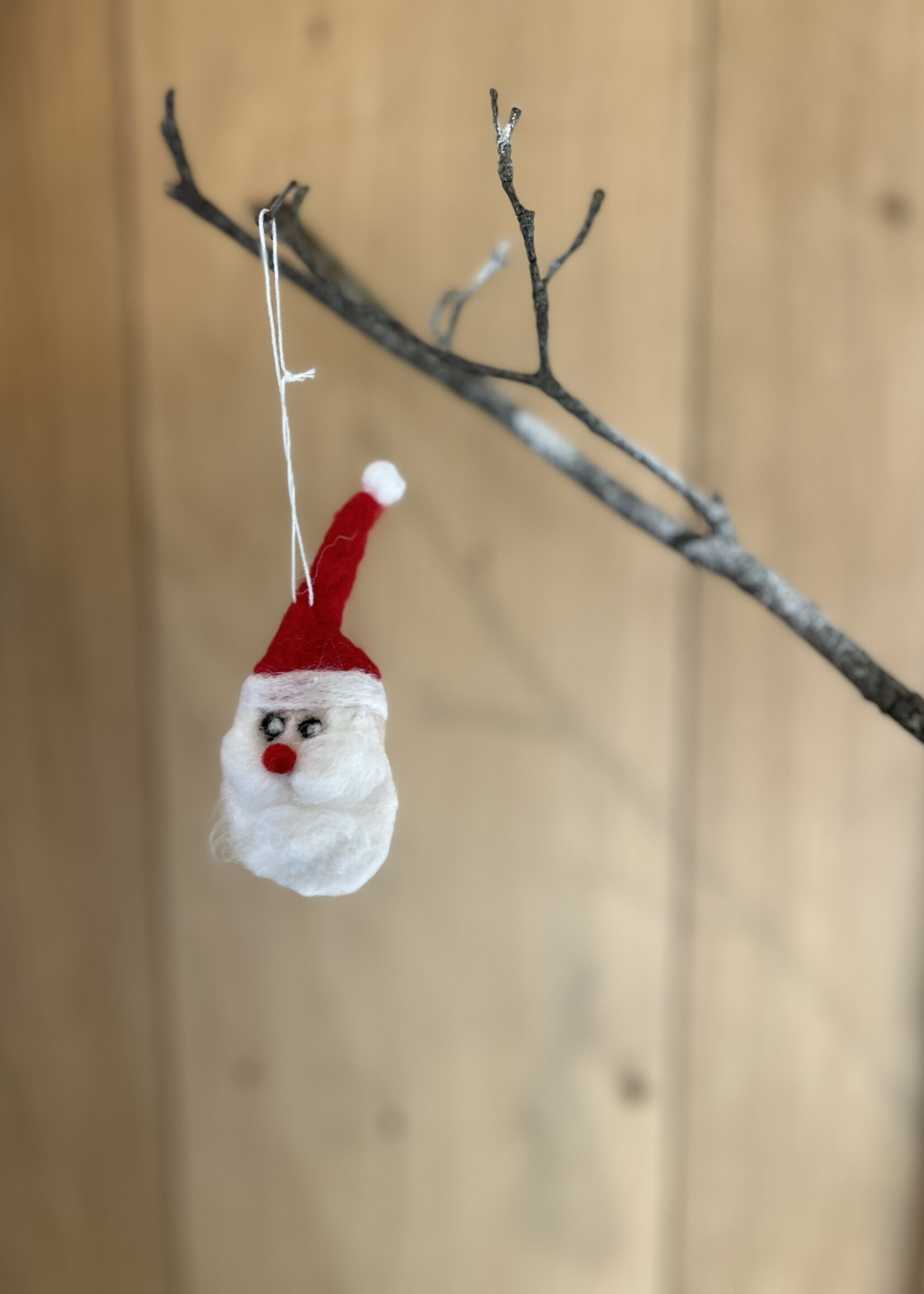 Wollen kersthanger kerstman