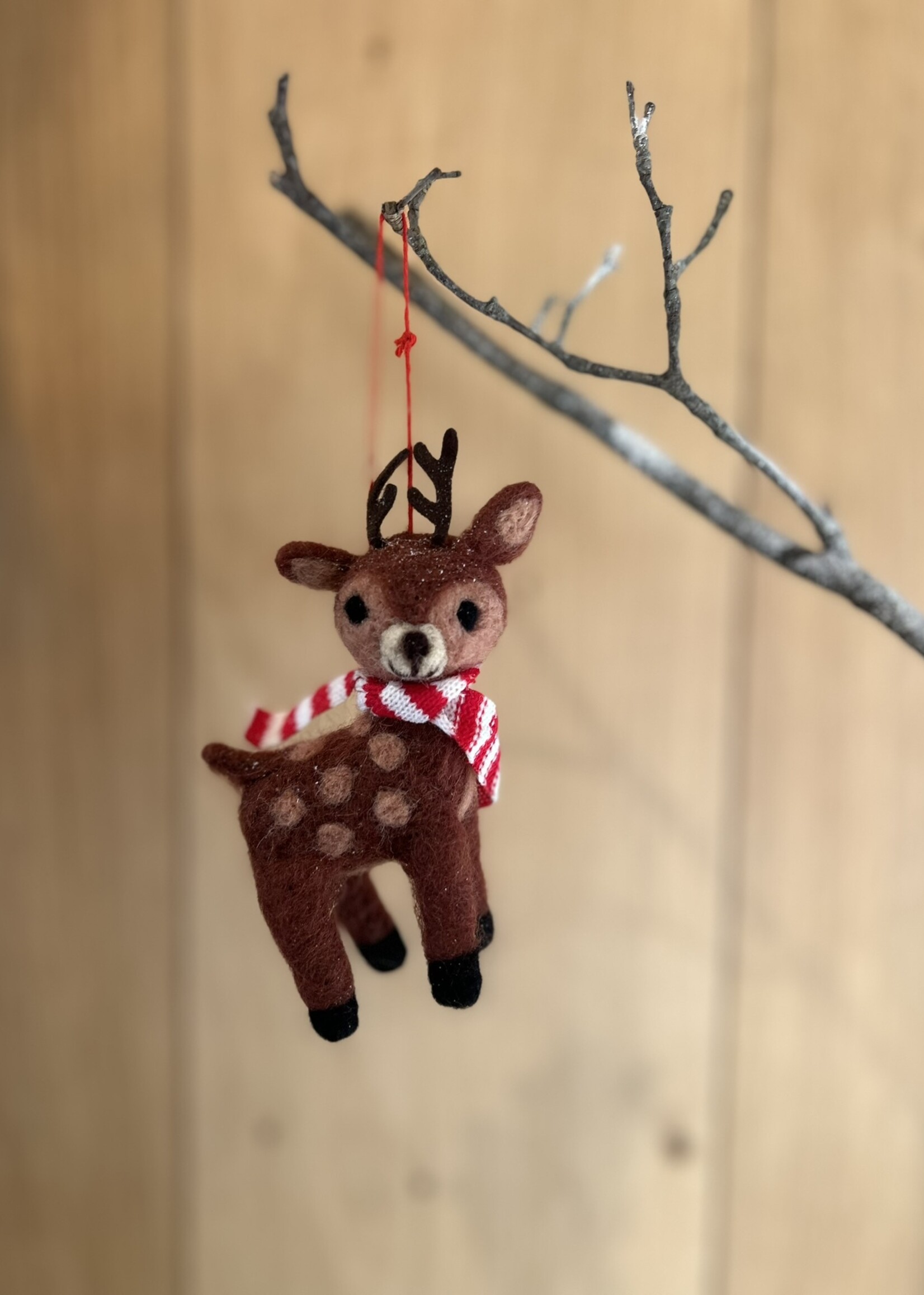 Wollen kersthanger rendier
