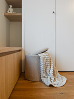 Opvouwbare poef teddy taupe