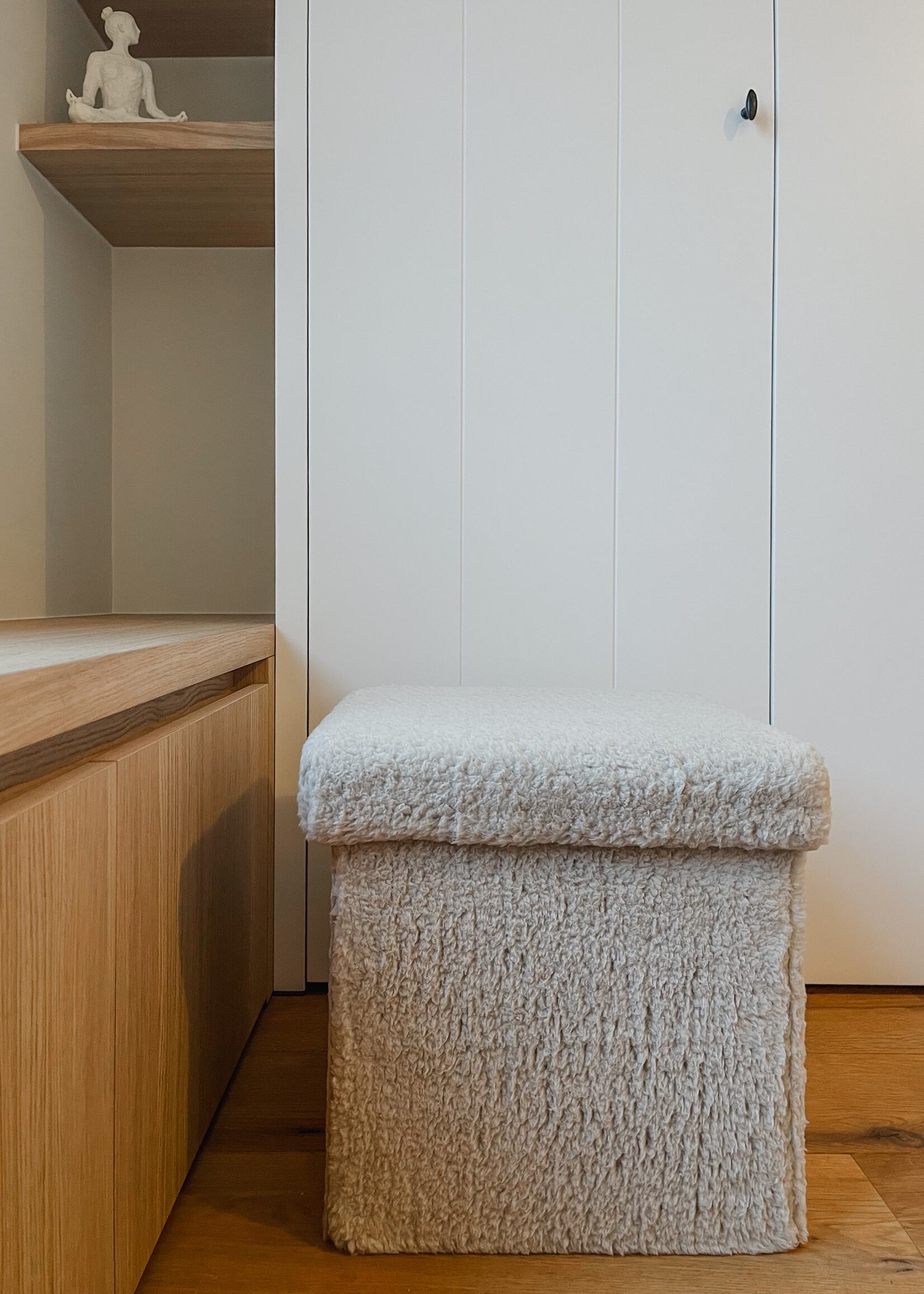 Opvouwbare poef vierkant taupe