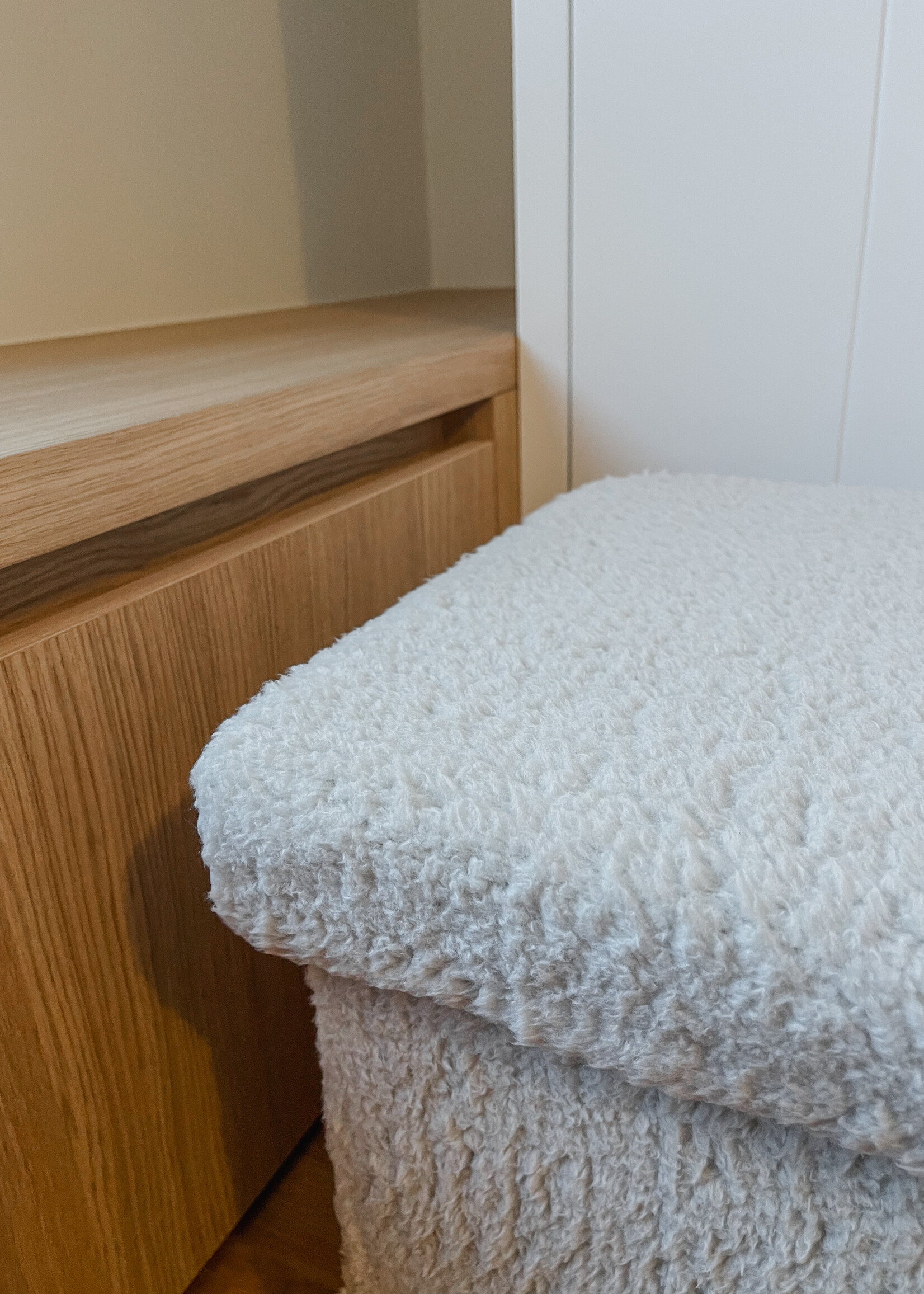 Opvouwbare poef vierkant taupe