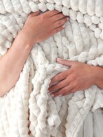 Plaid gewafeld crème 150 x 200 cm