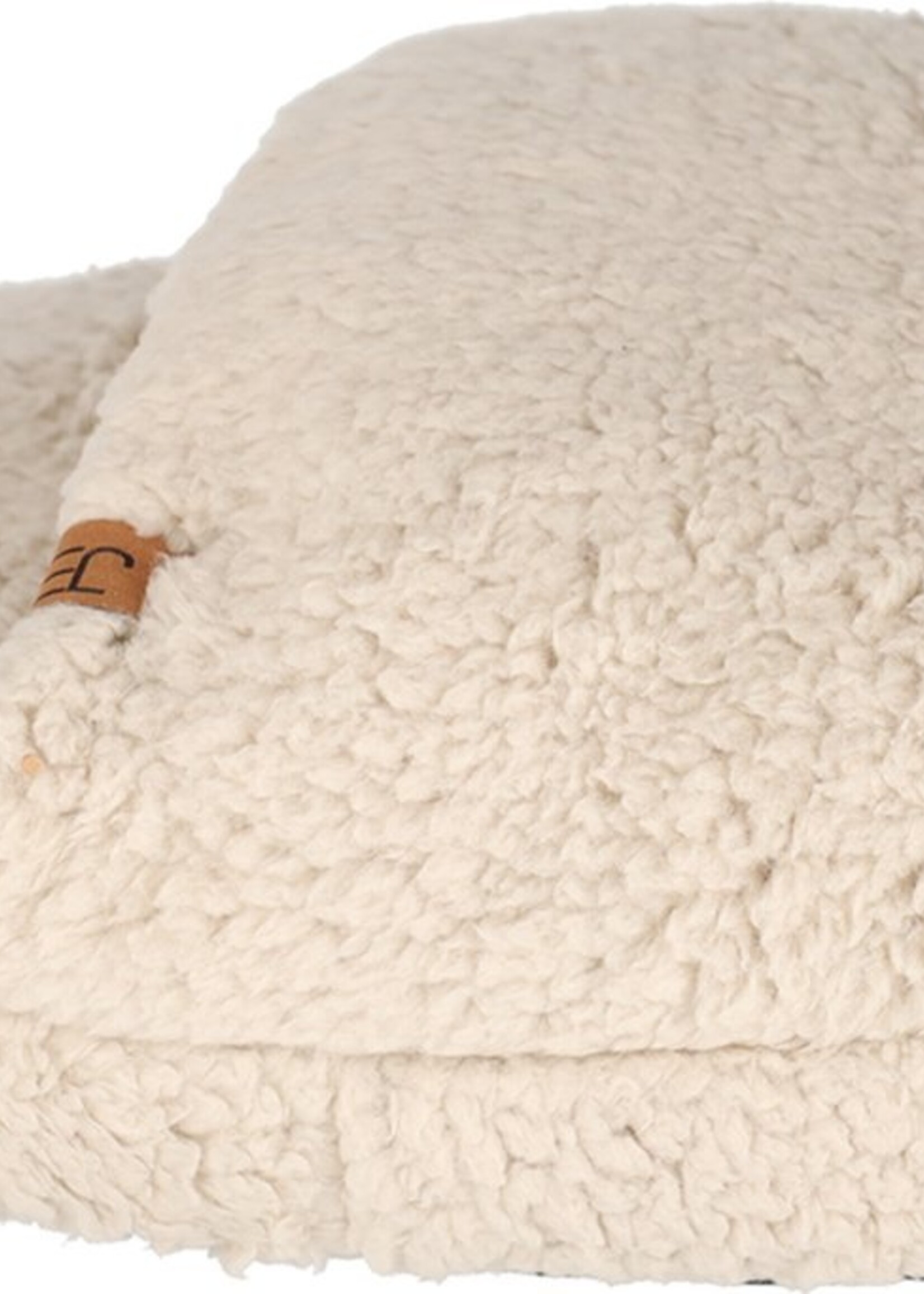 Voetenwarmer teddy taupe