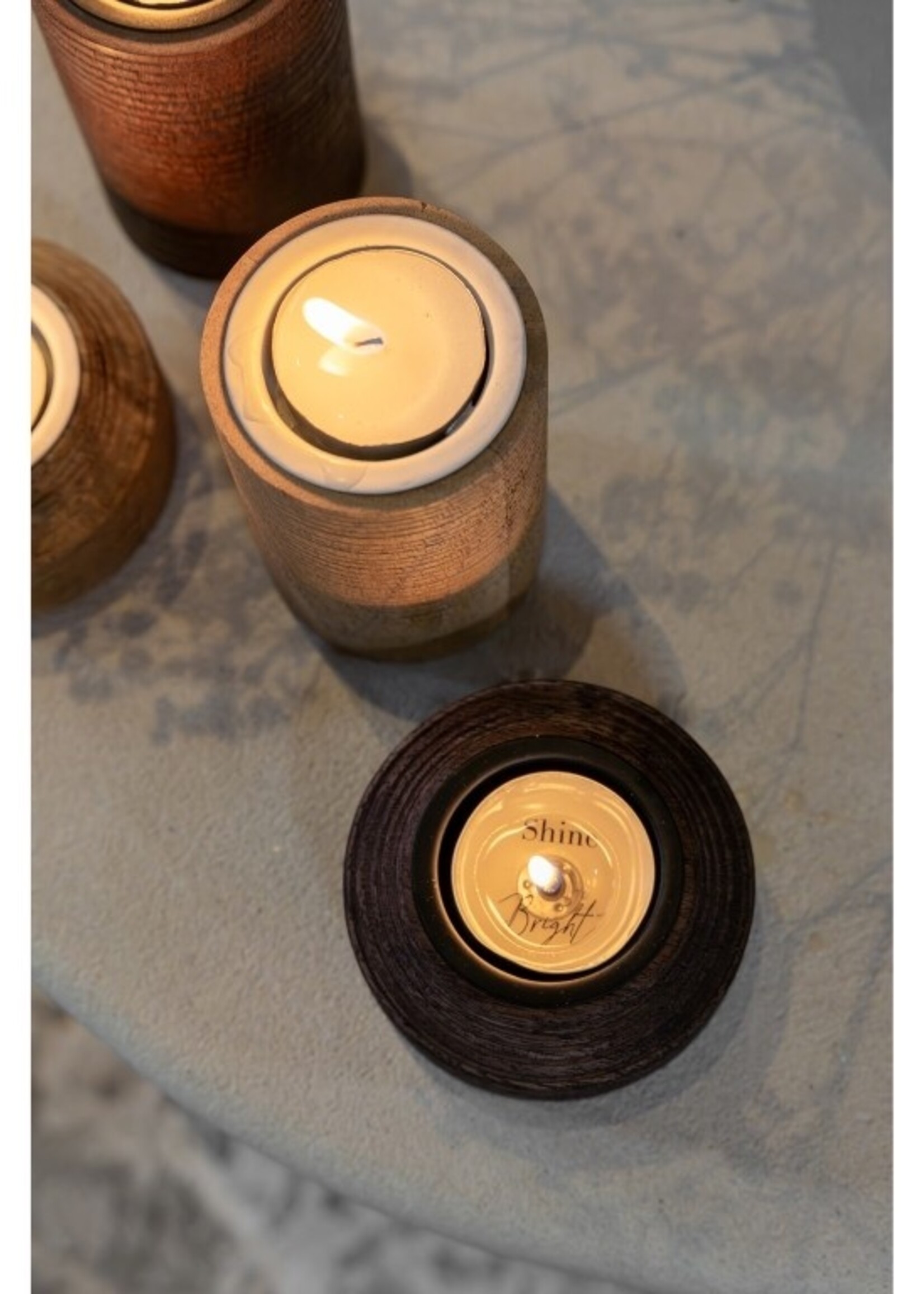 Theelichten 'secret message' set van 8