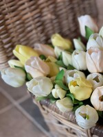 Tulpenbundel geel/crème mix 30 cm