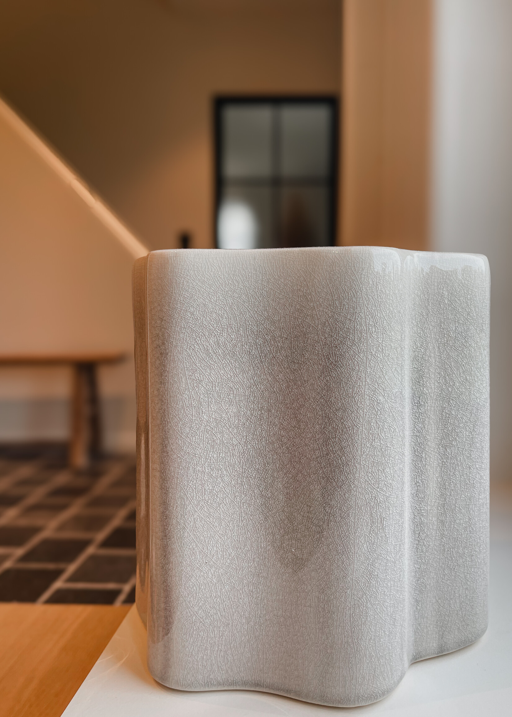 Pot breed grijs organisch