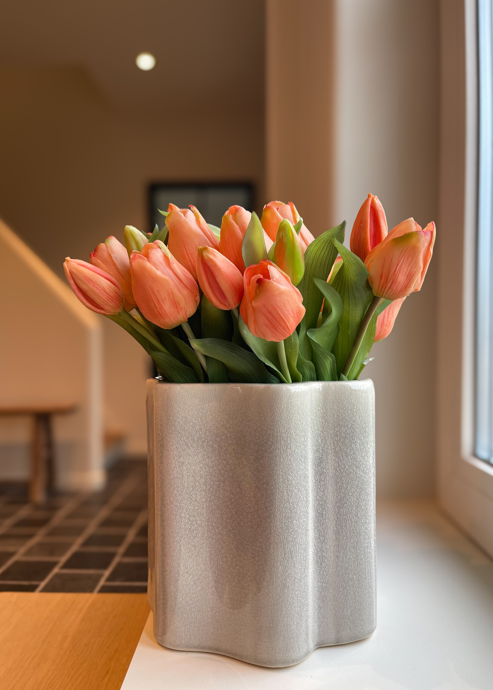 Pot breed grijs organisch