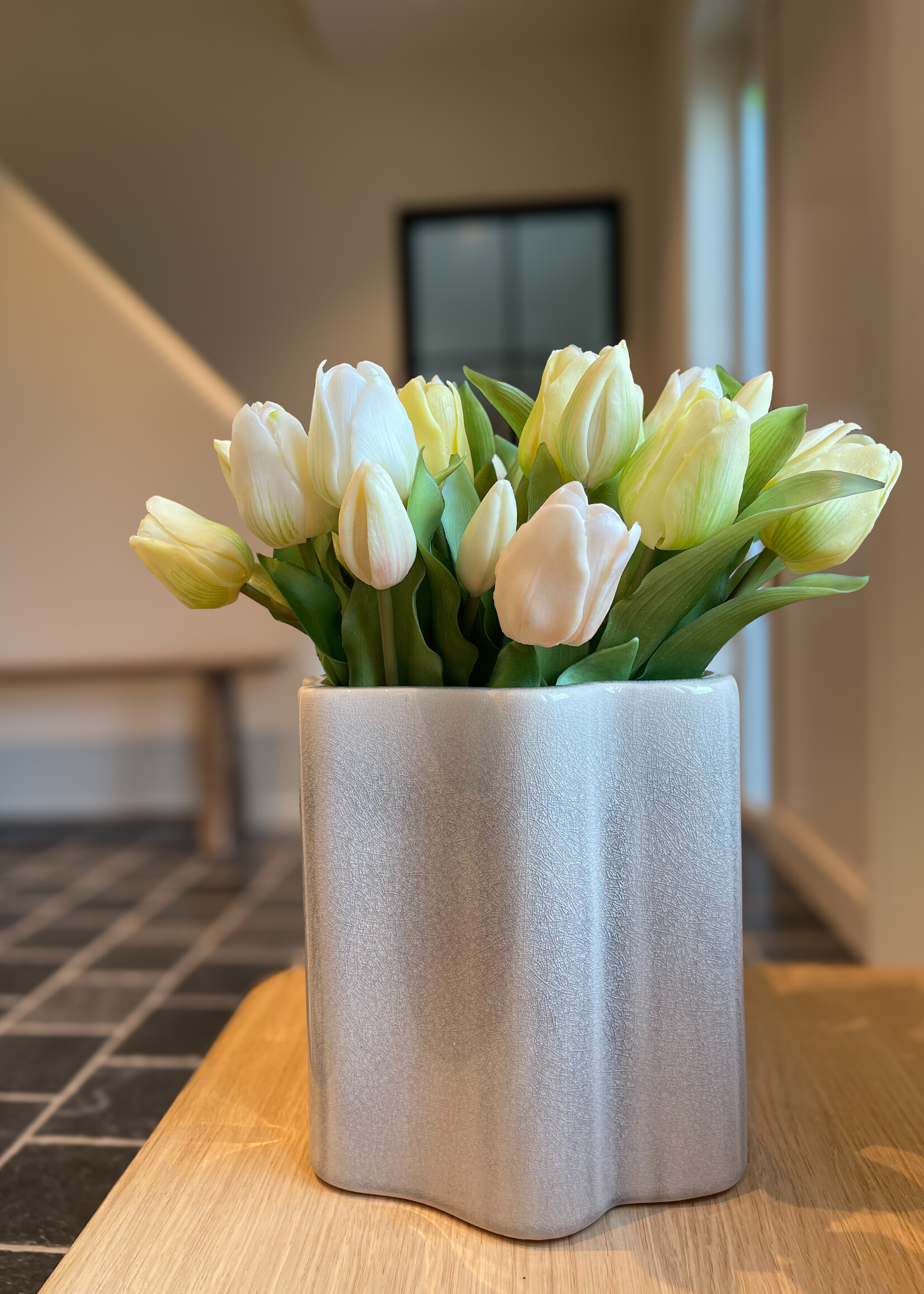 Pot breed grijs organisch