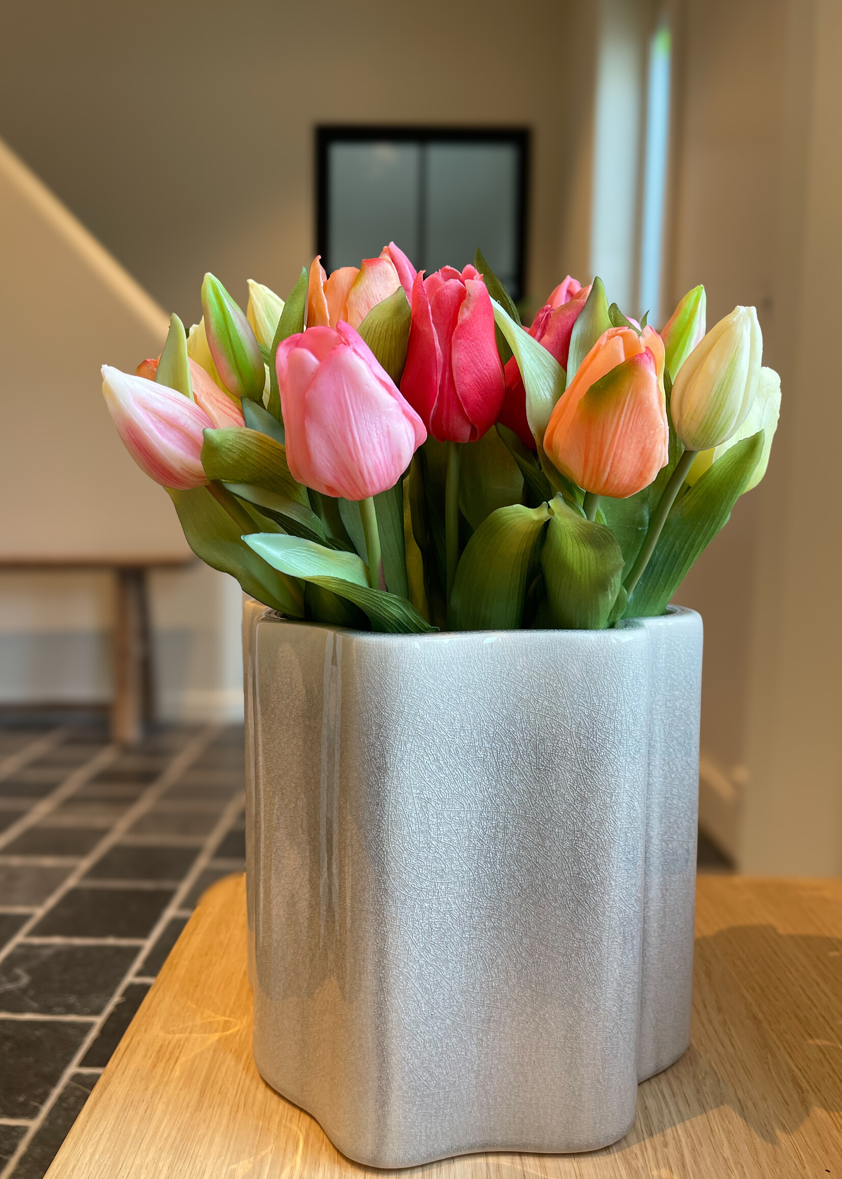 Pot breed grijs organisch