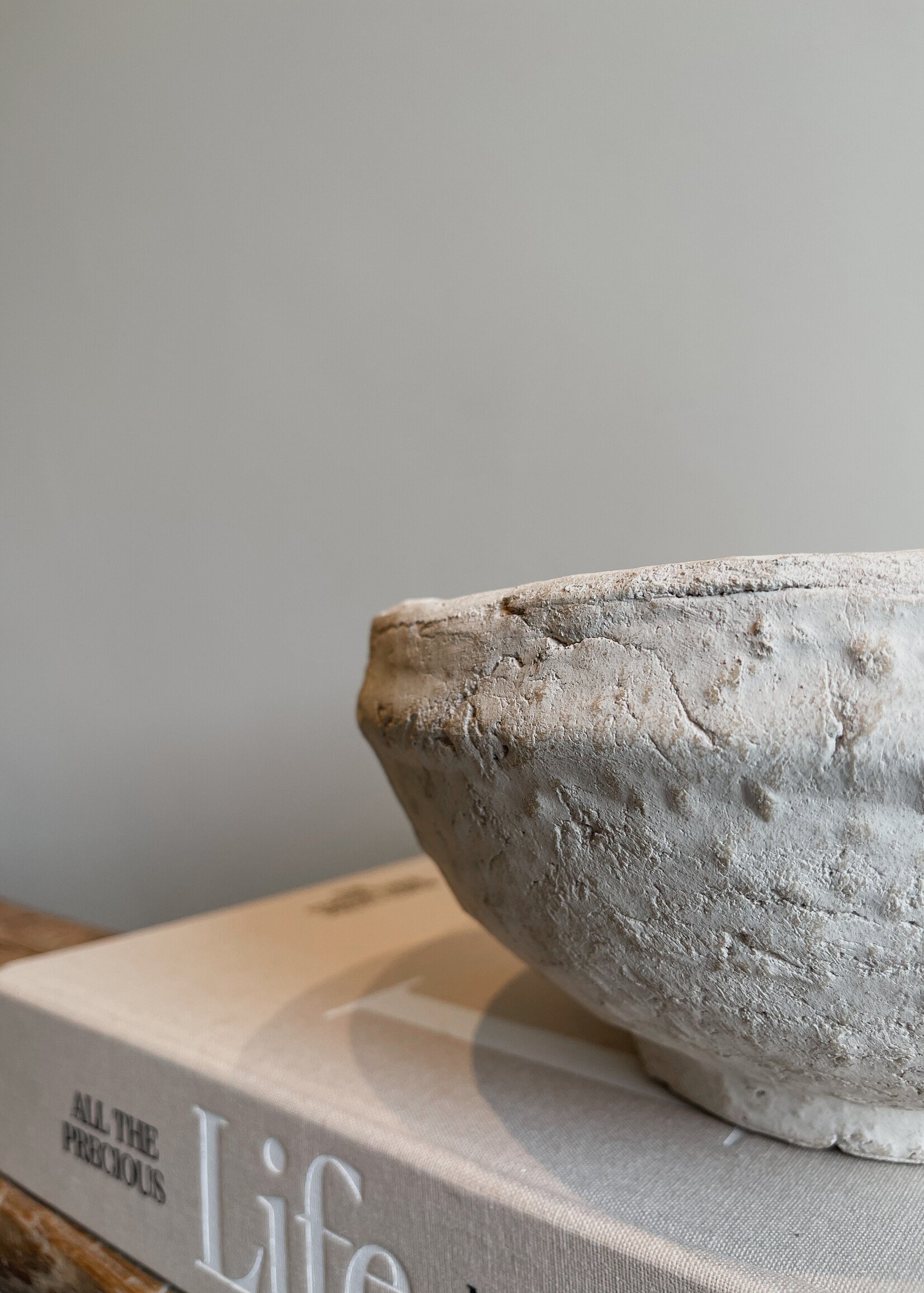 Schaal papier-maché look stone