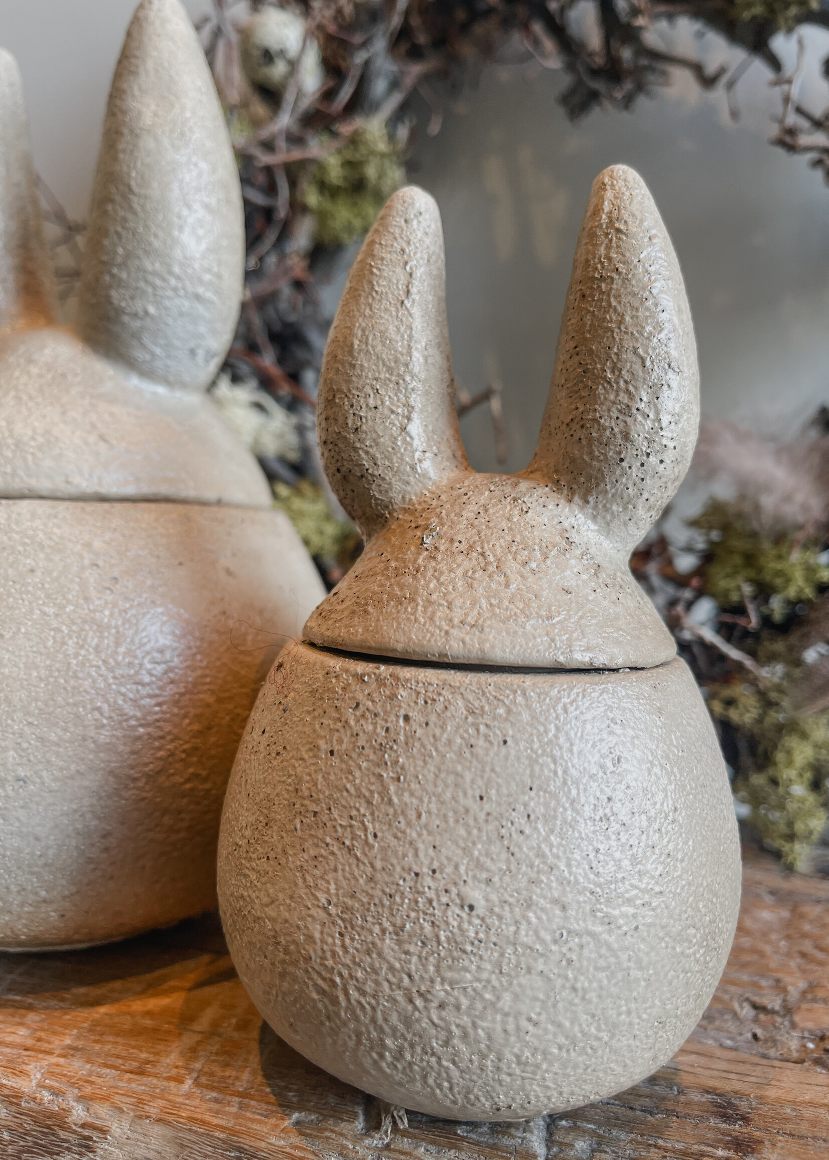 Konijn aardewerk crème potje S