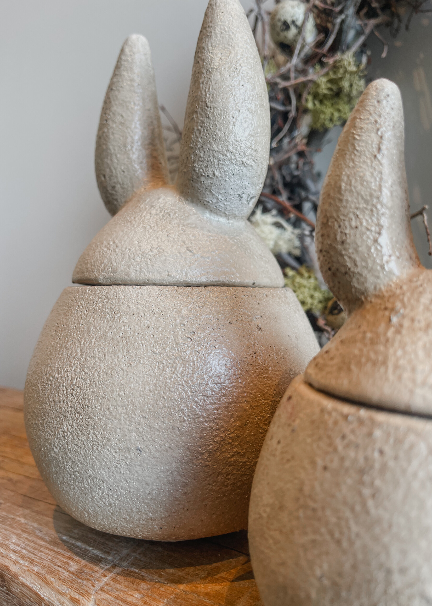 Konijn aardewerk crème potje M