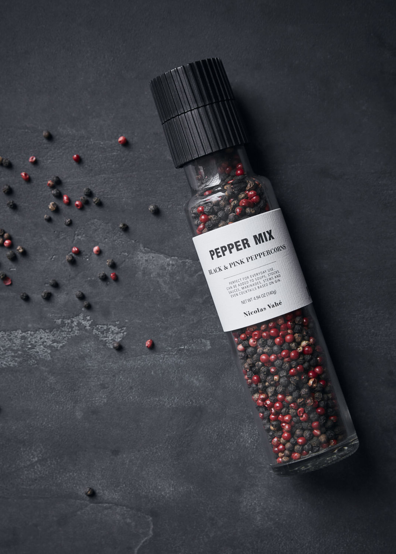 Peper mix, black & pink