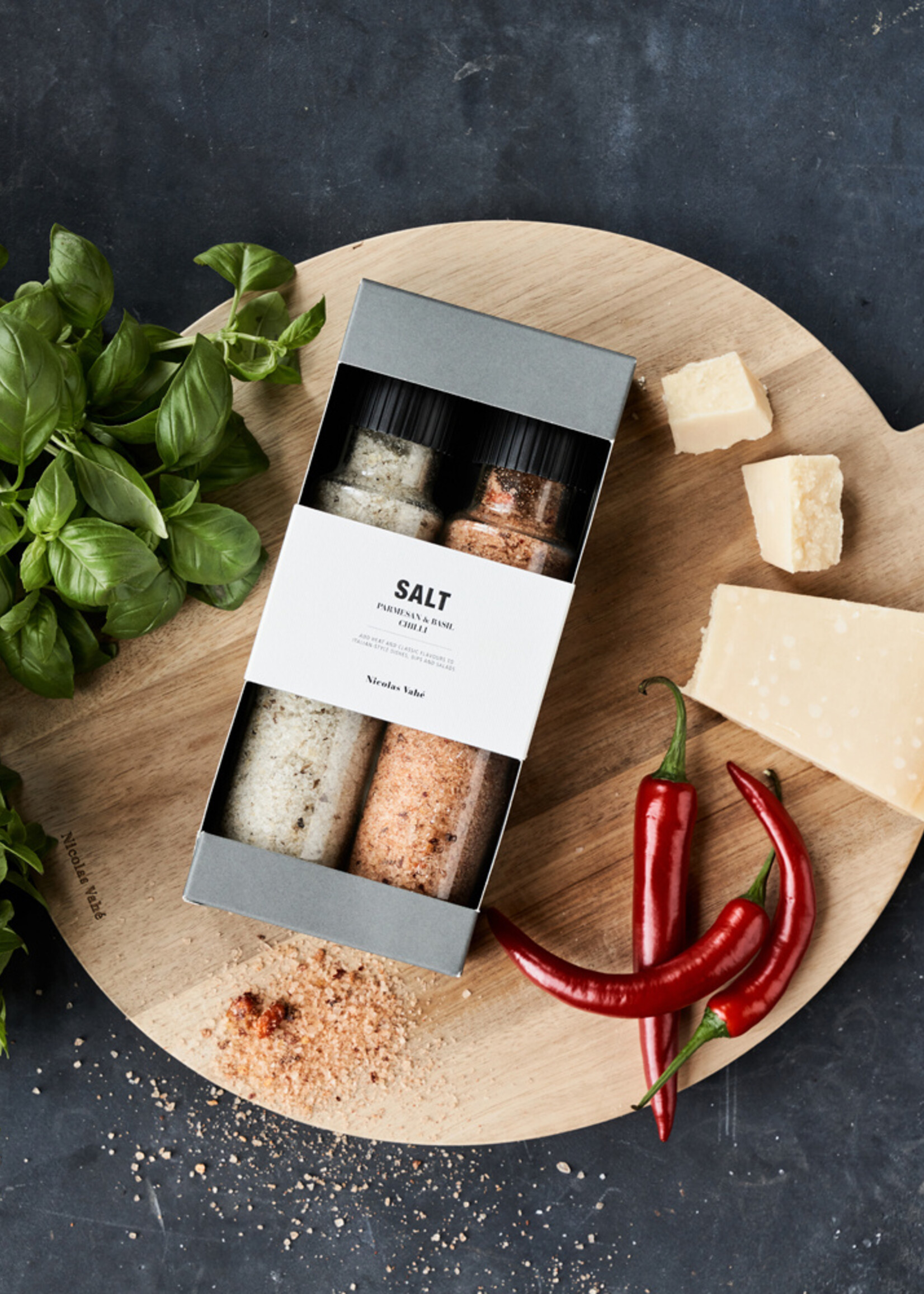 Geschenkset 'Parmesan & Basil salt chili'
