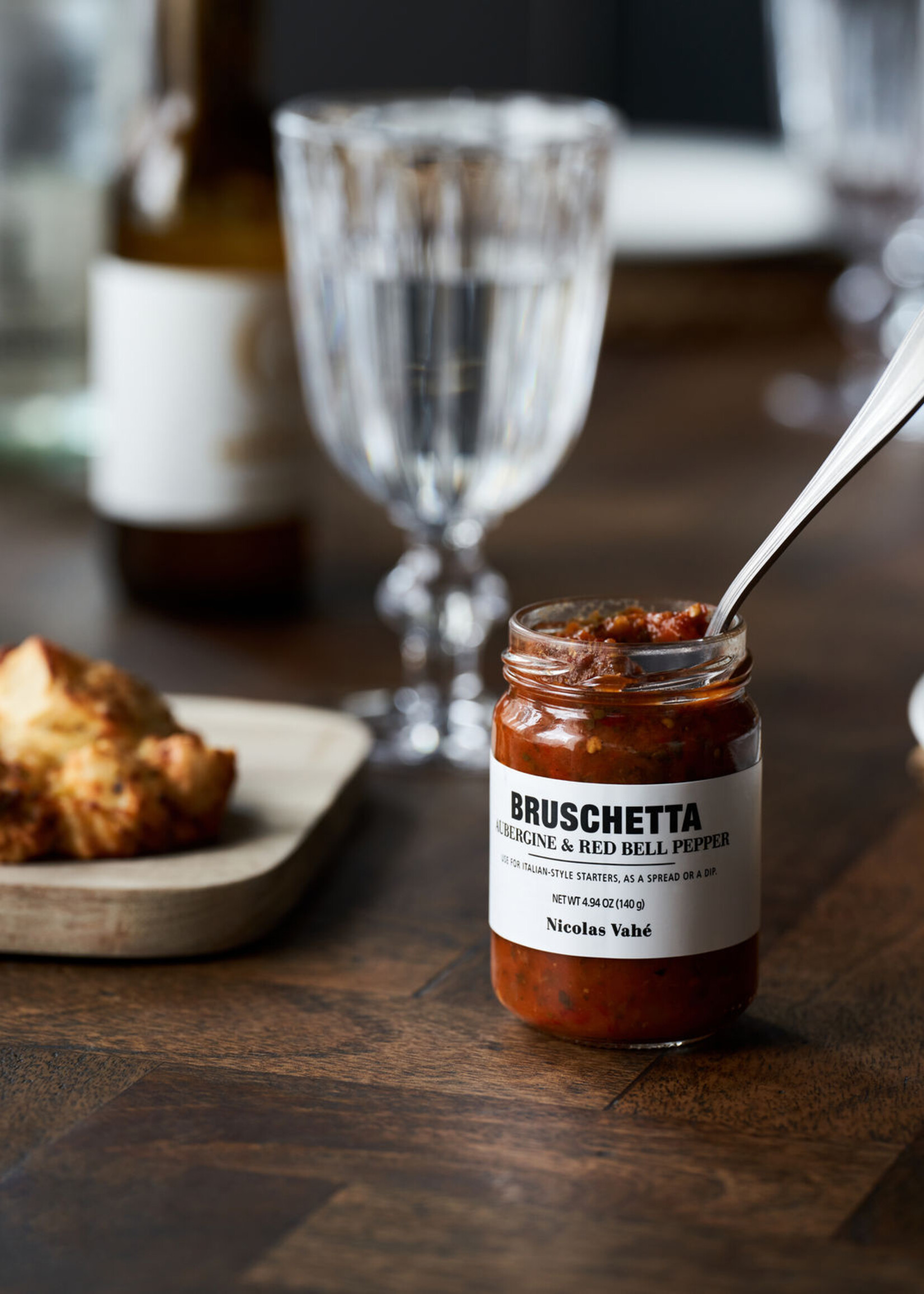 Bruschetta 'aubergine & red bell pepper