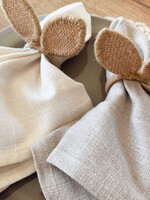 Servet stof zand (set van 4)