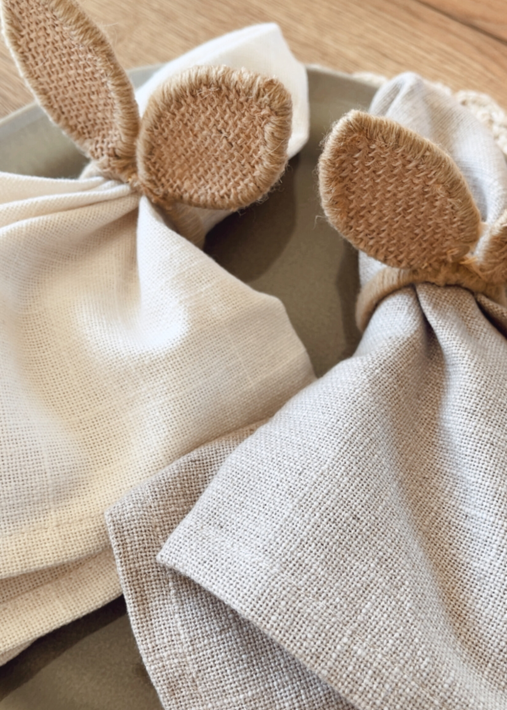 Servet stof zand (set van 4)