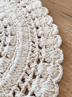 Placemat crochet wit Dia 35 cm