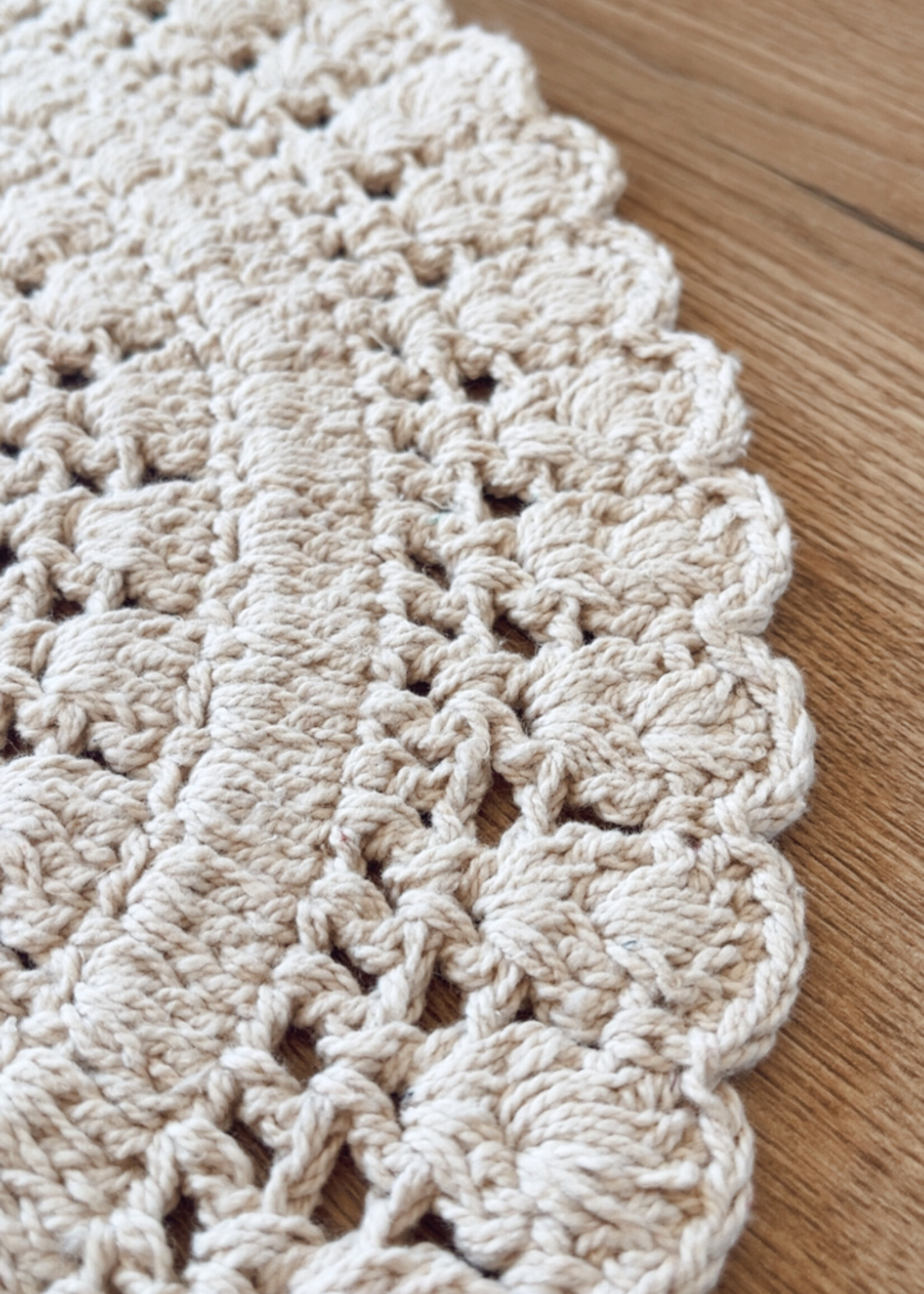 Placemat crochet wit Dia 35 cm