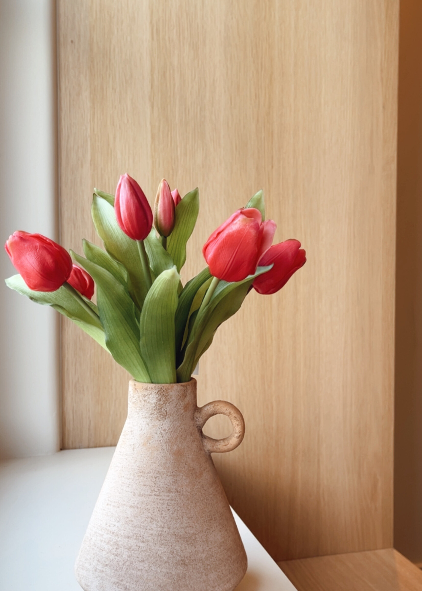 Kruikje oor hoekig zand/gold XS