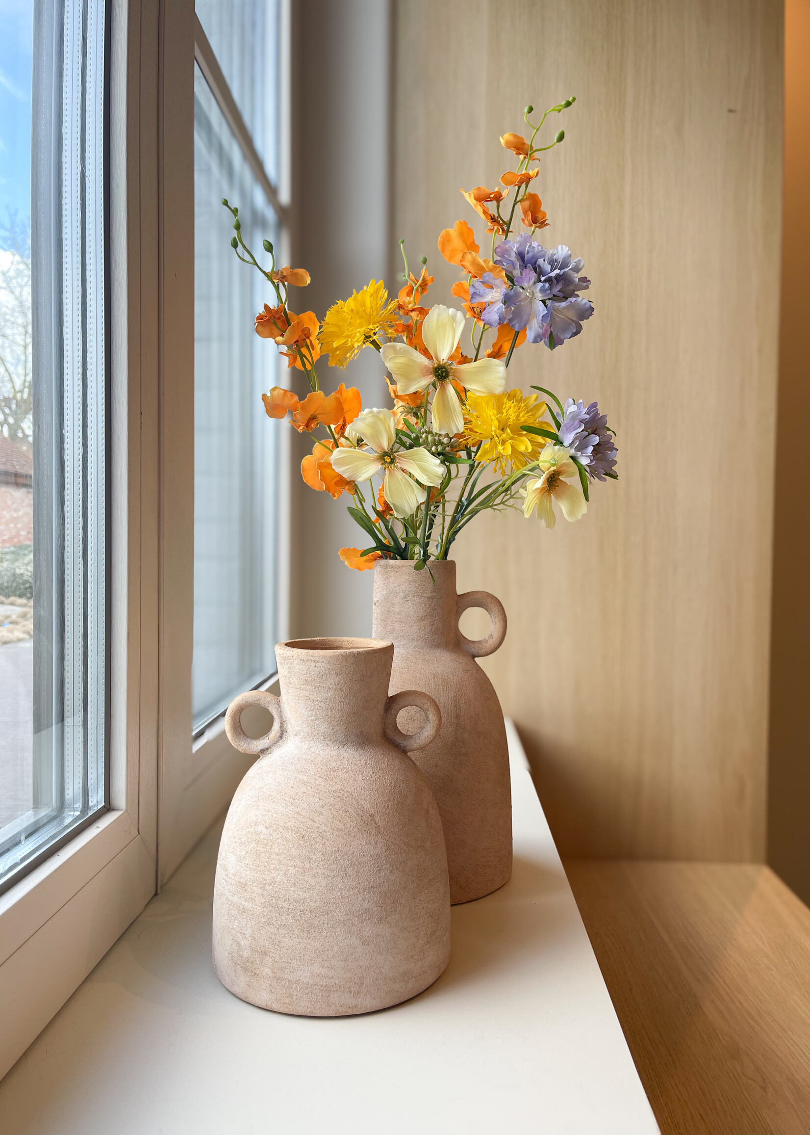 Kruik/vaas oor zand/gold L