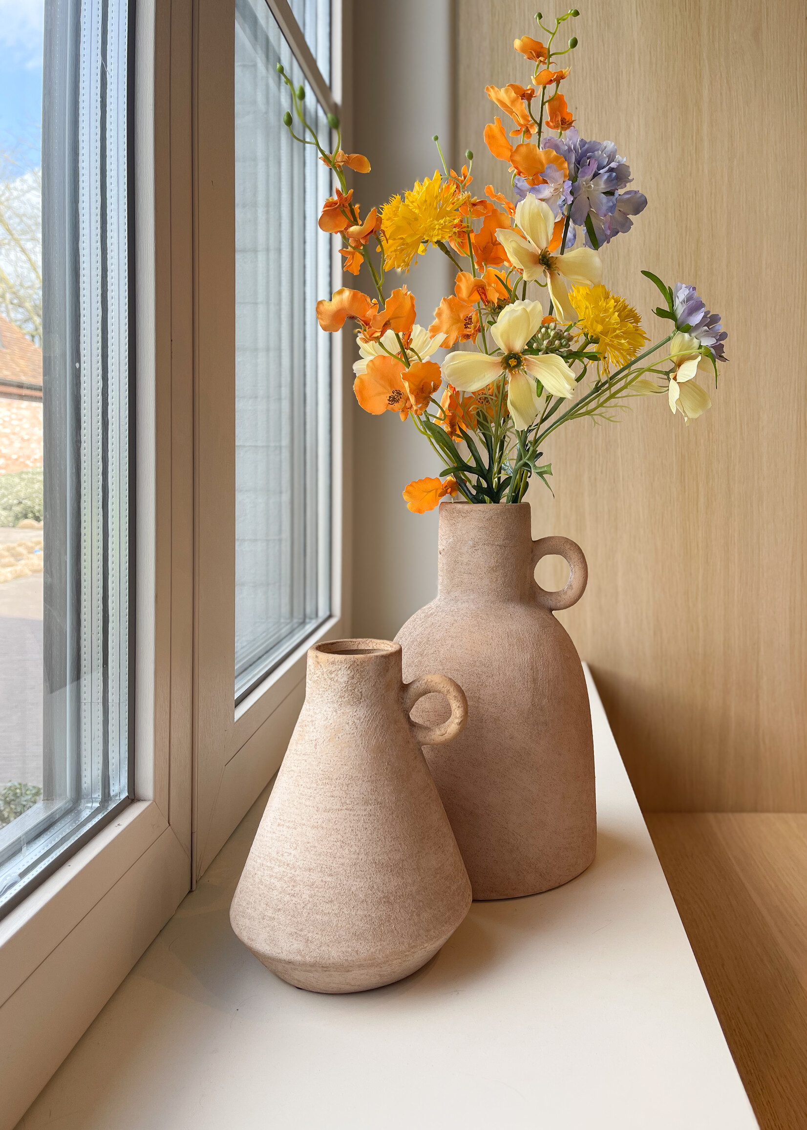 Kruik/vaas oor zand/gold L