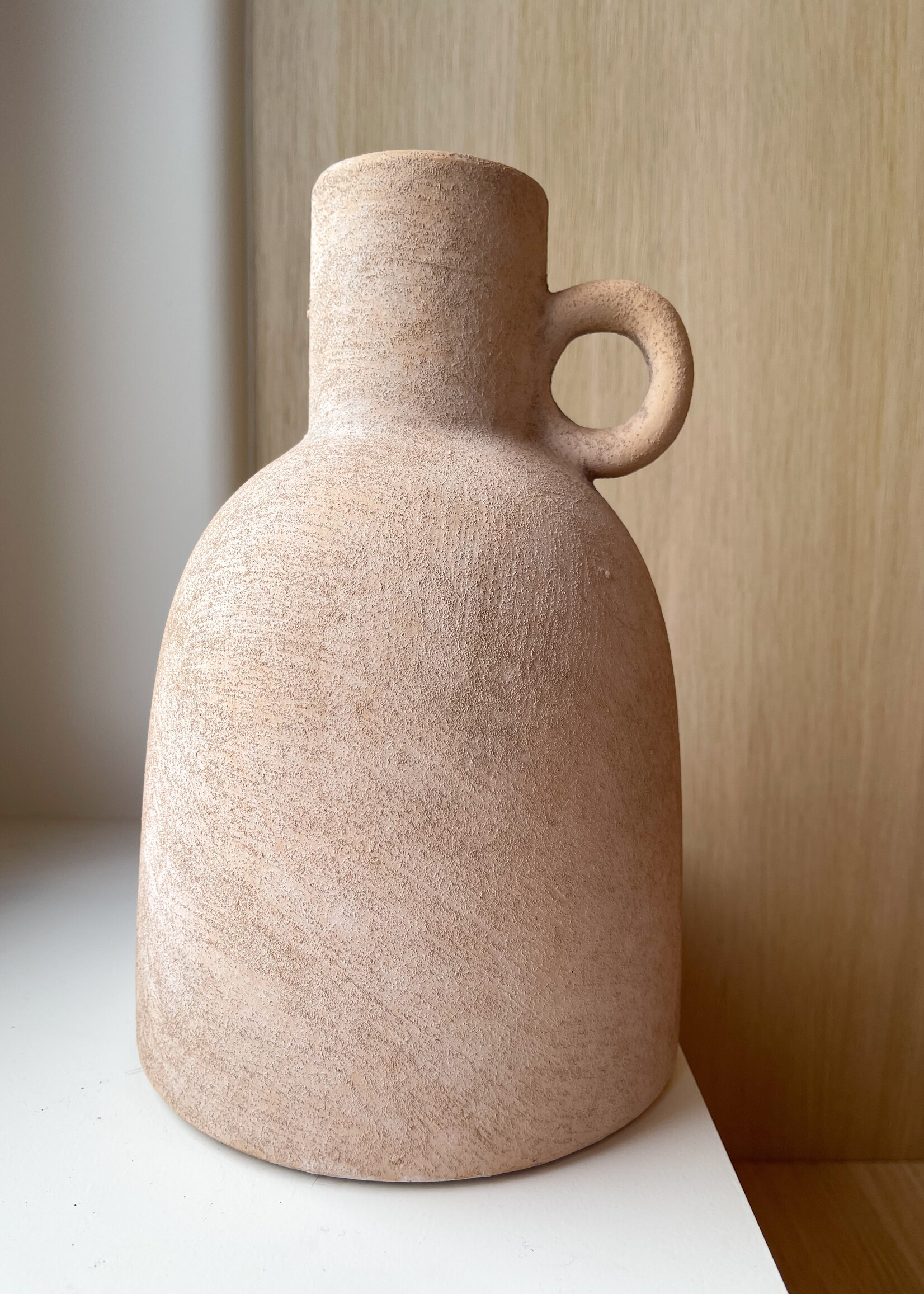 Kruik/vaas oor zand/gold L