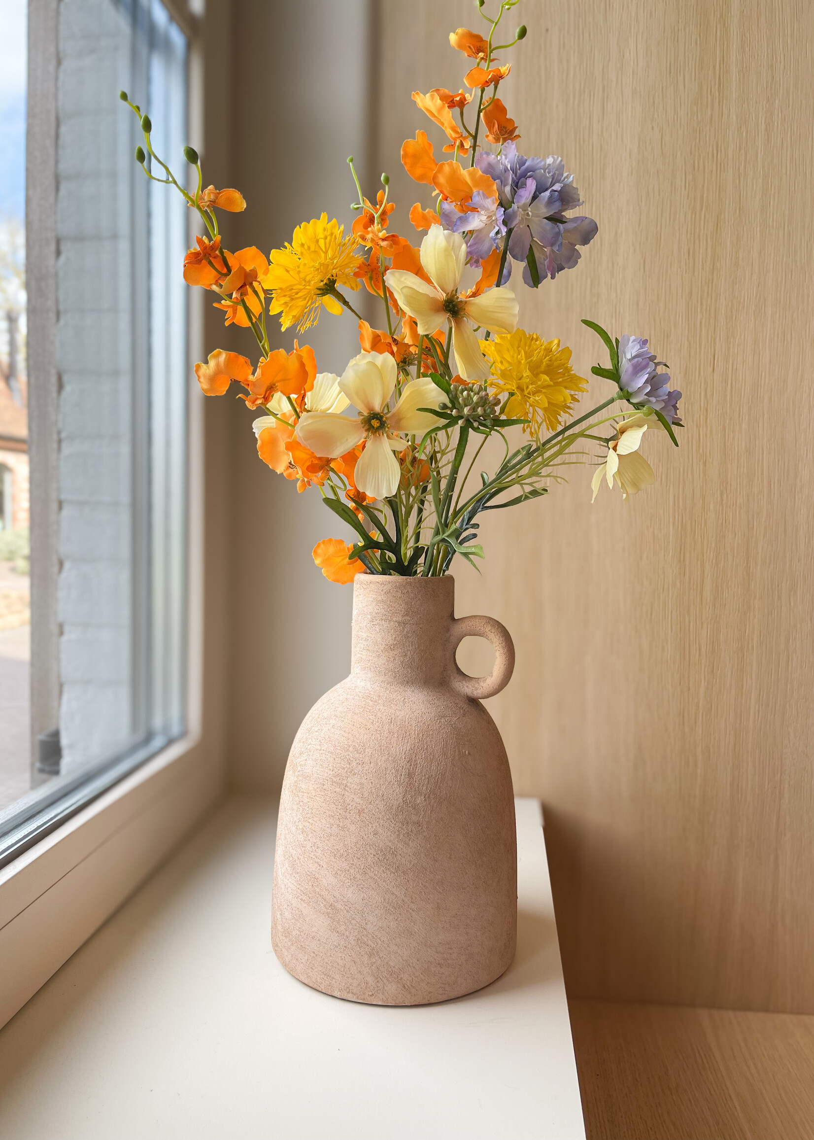 Kruik/vaas oor zand/gold L