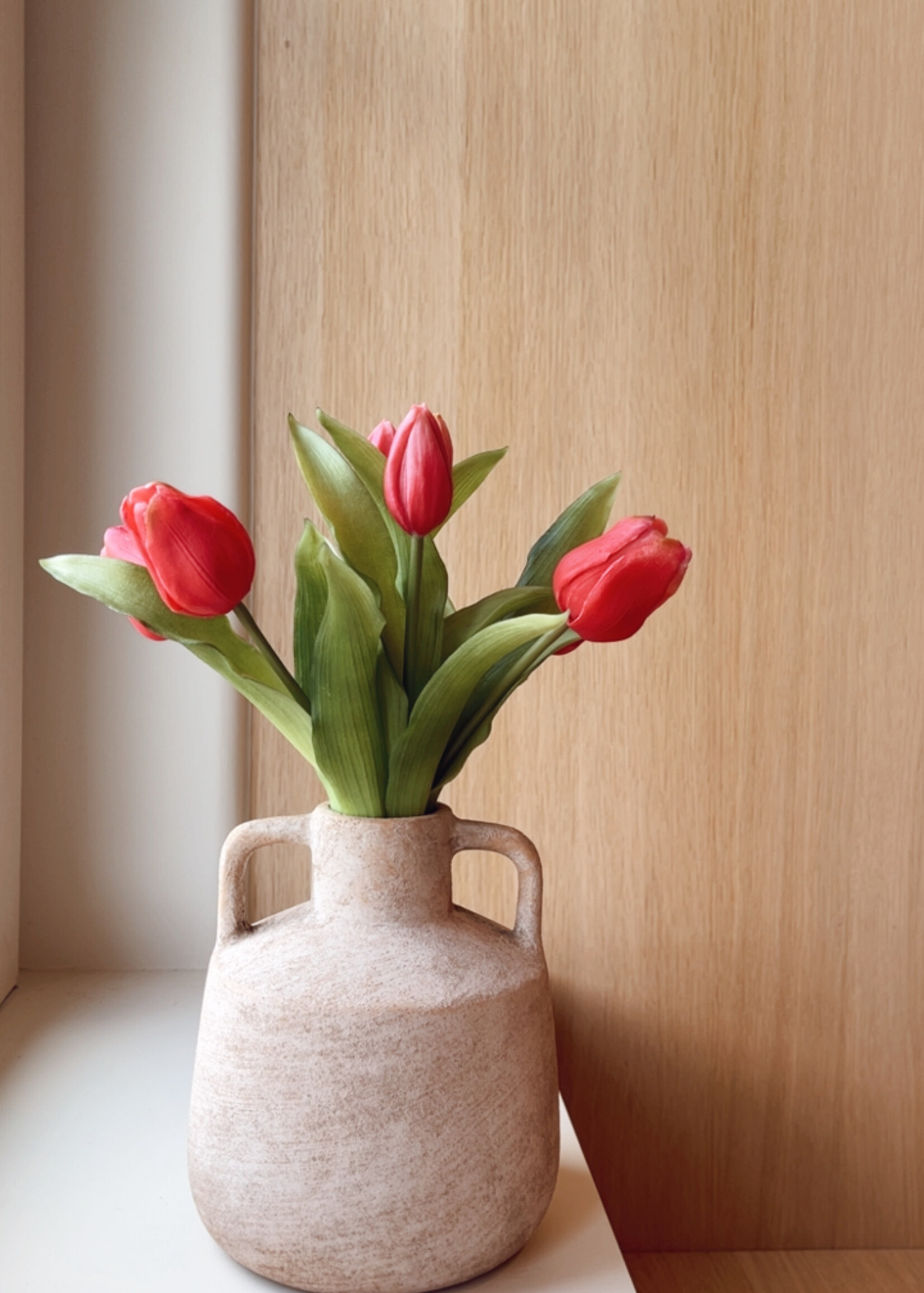 Kruikje laag dubbel oor zand/gold S