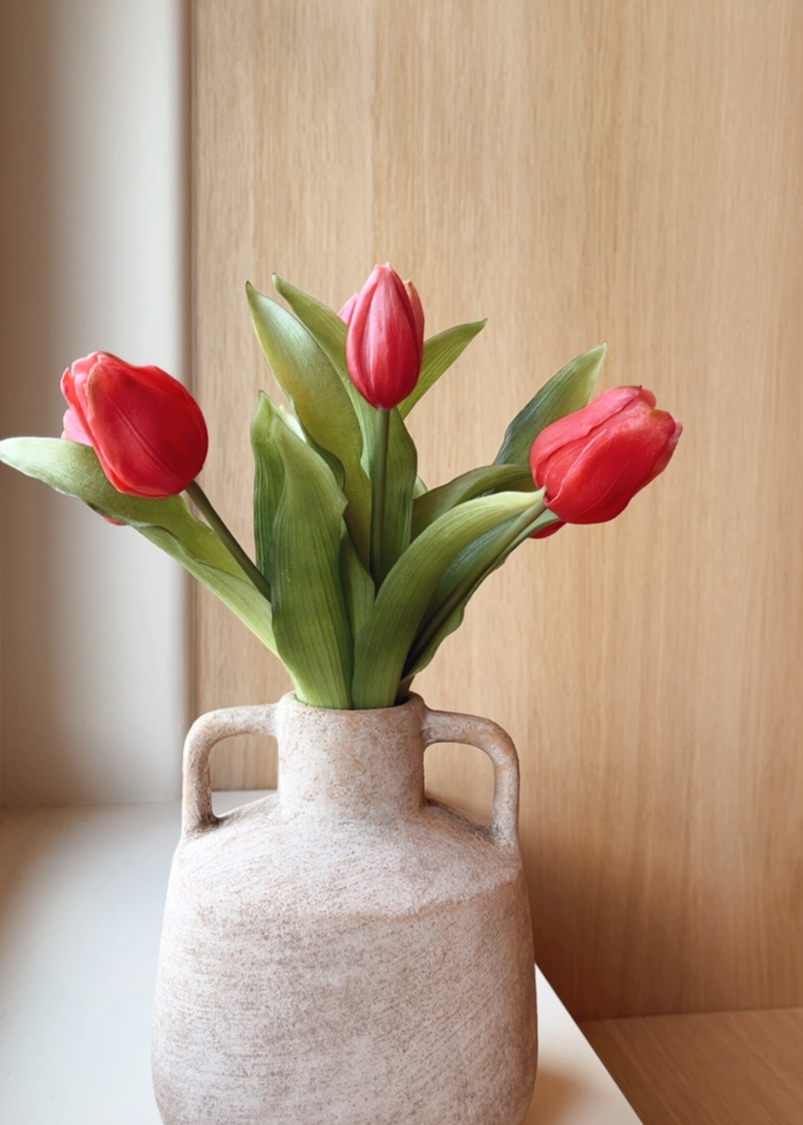 Kruikje laag dubbel oor zand/gold S