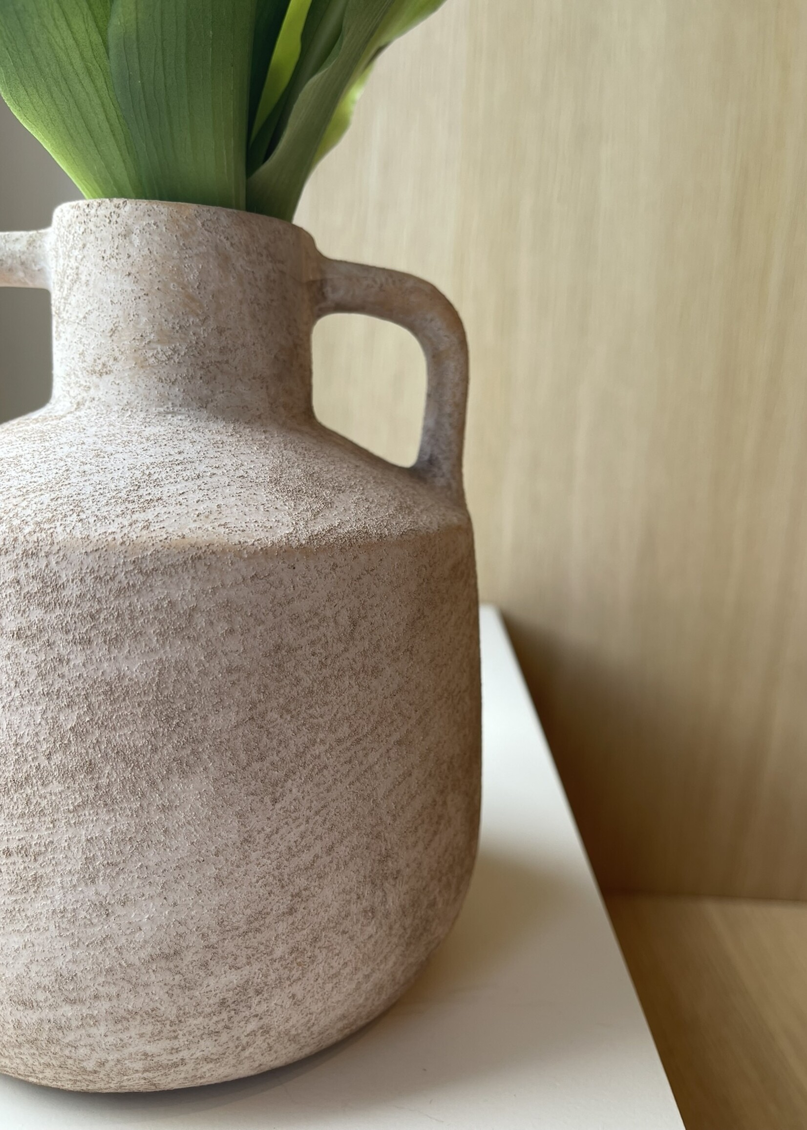 Kruikje laag dubbel oor zand/gold S