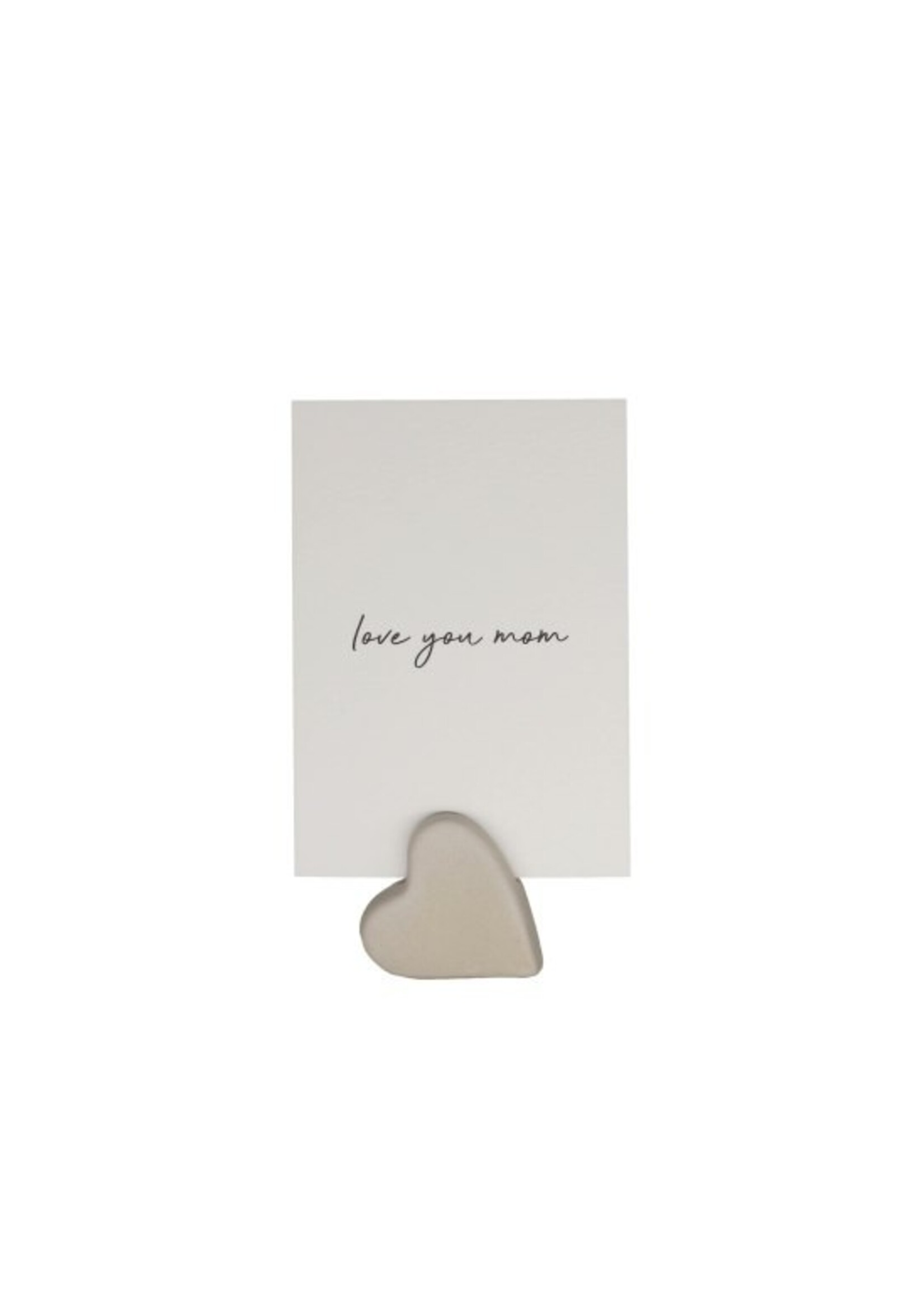 Kaarthouder met kaart 'love you mom'