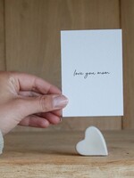 Kaarthouder met kaart 'love you mom'