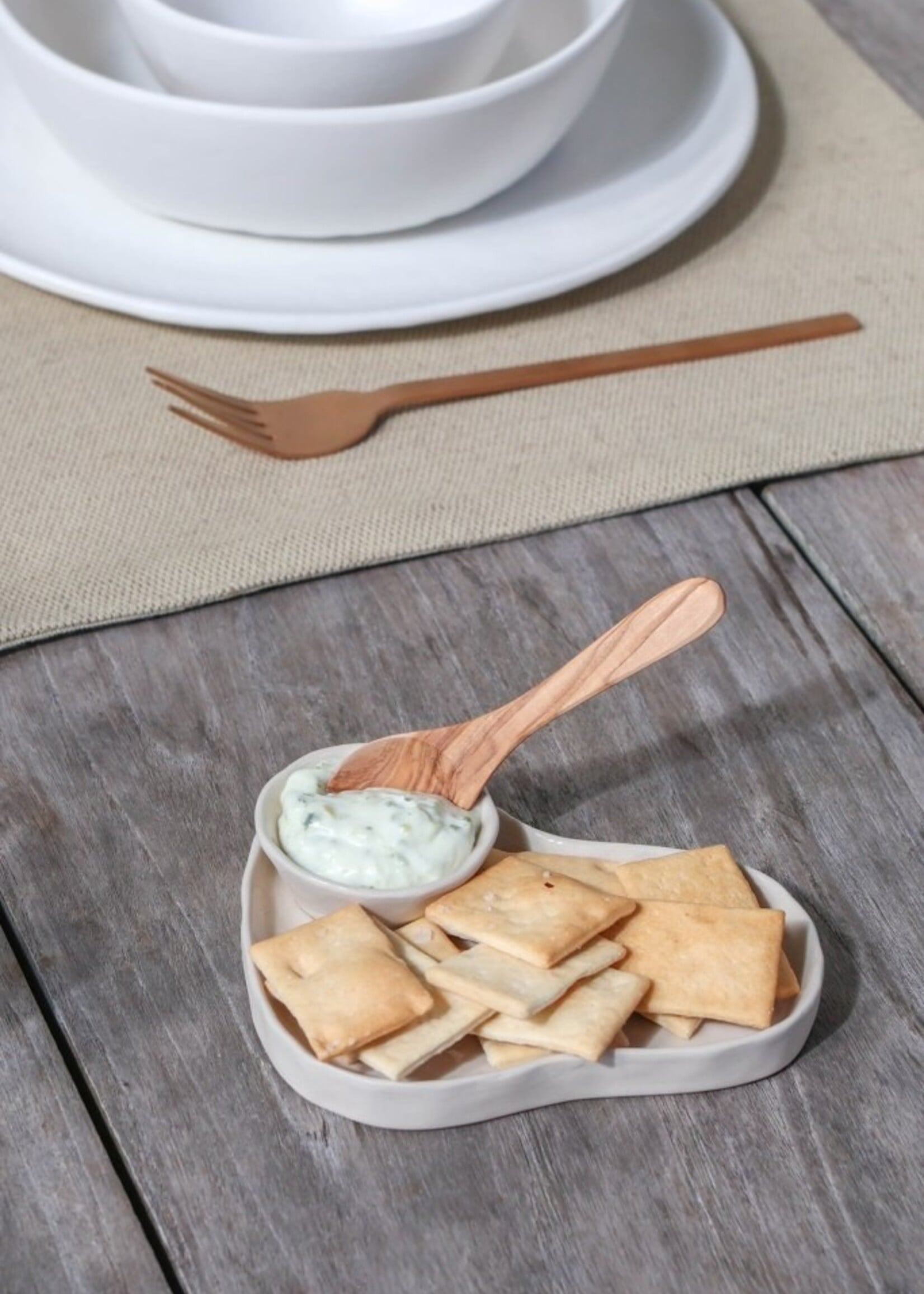 Serveerschaaltje klein + schaaltje crème