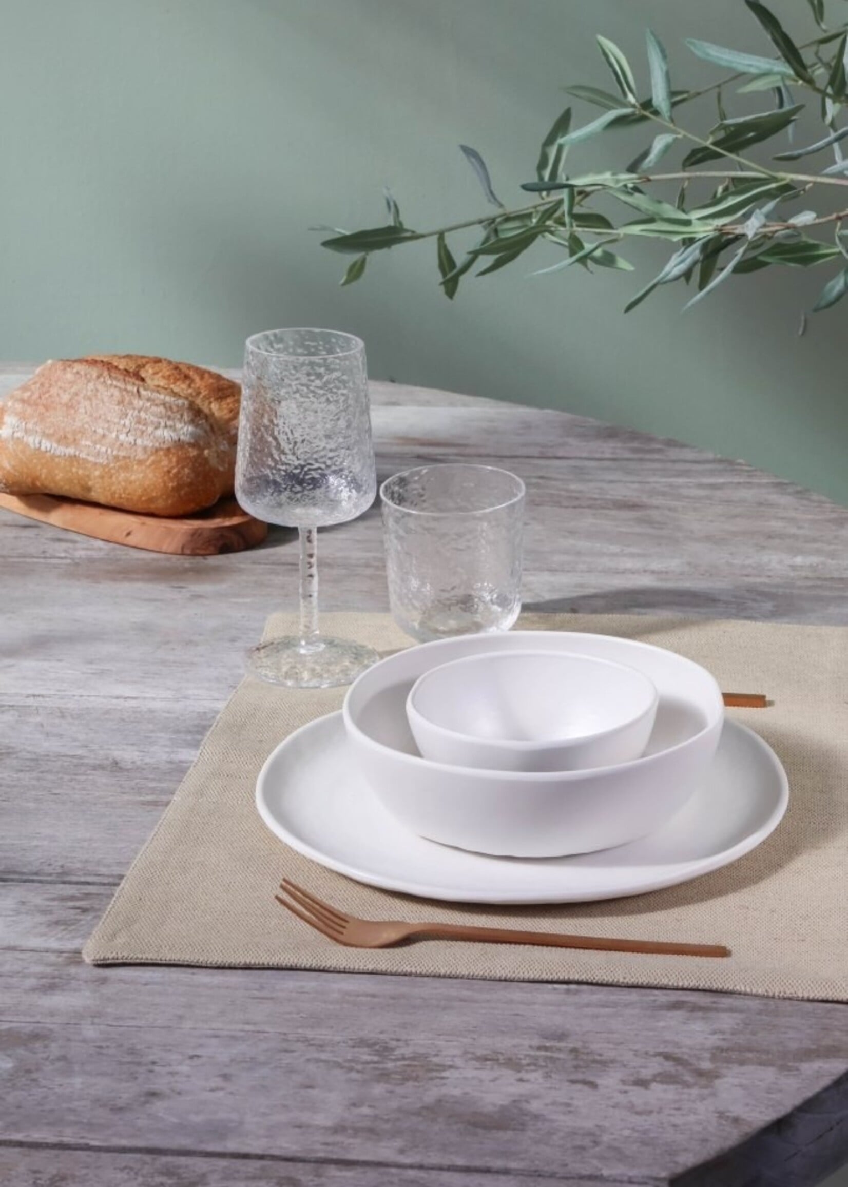 Wijnglas gehamerd transparant 'outdoor'