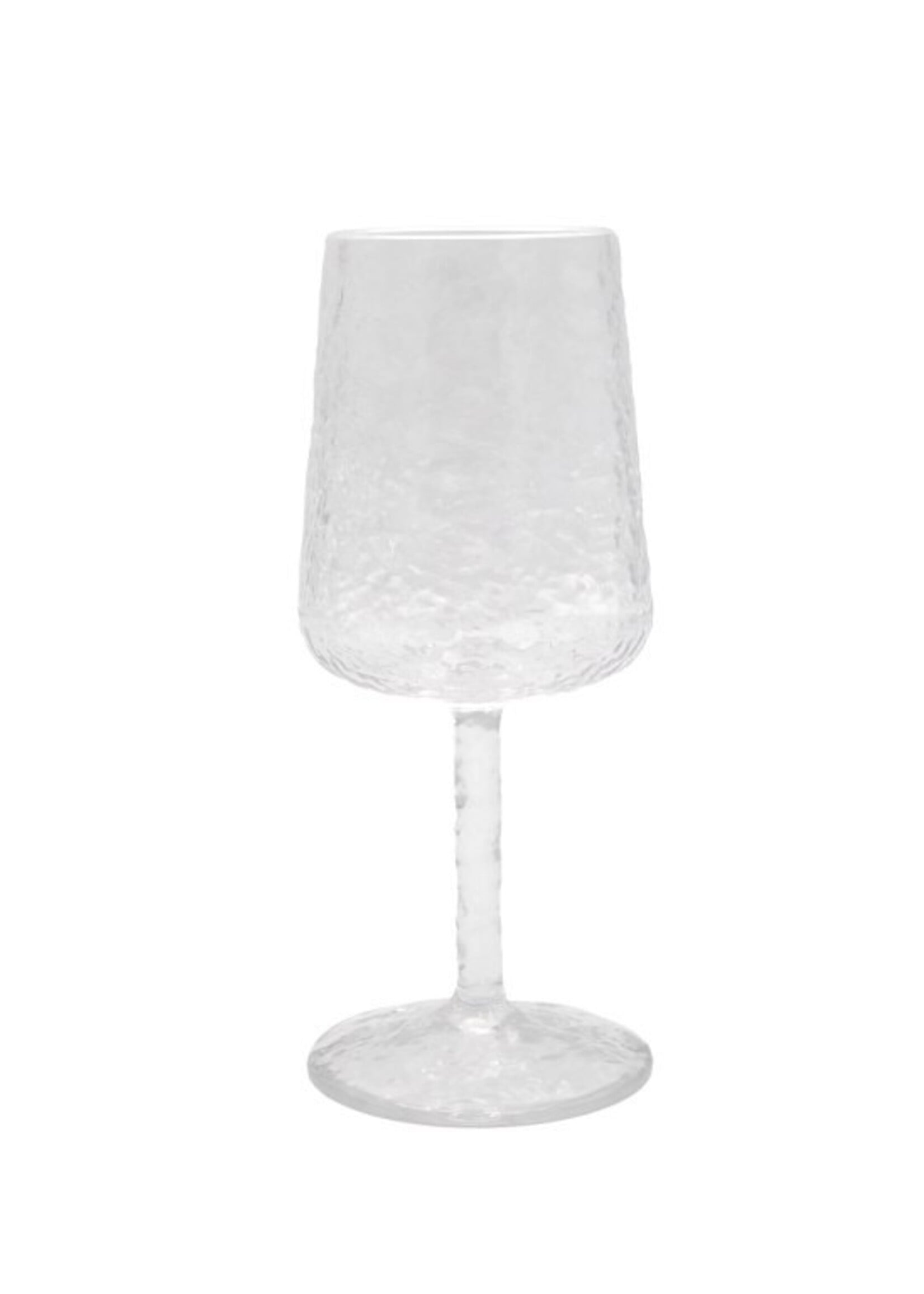 Wijnglas gehamerd transparant 'outdoor'