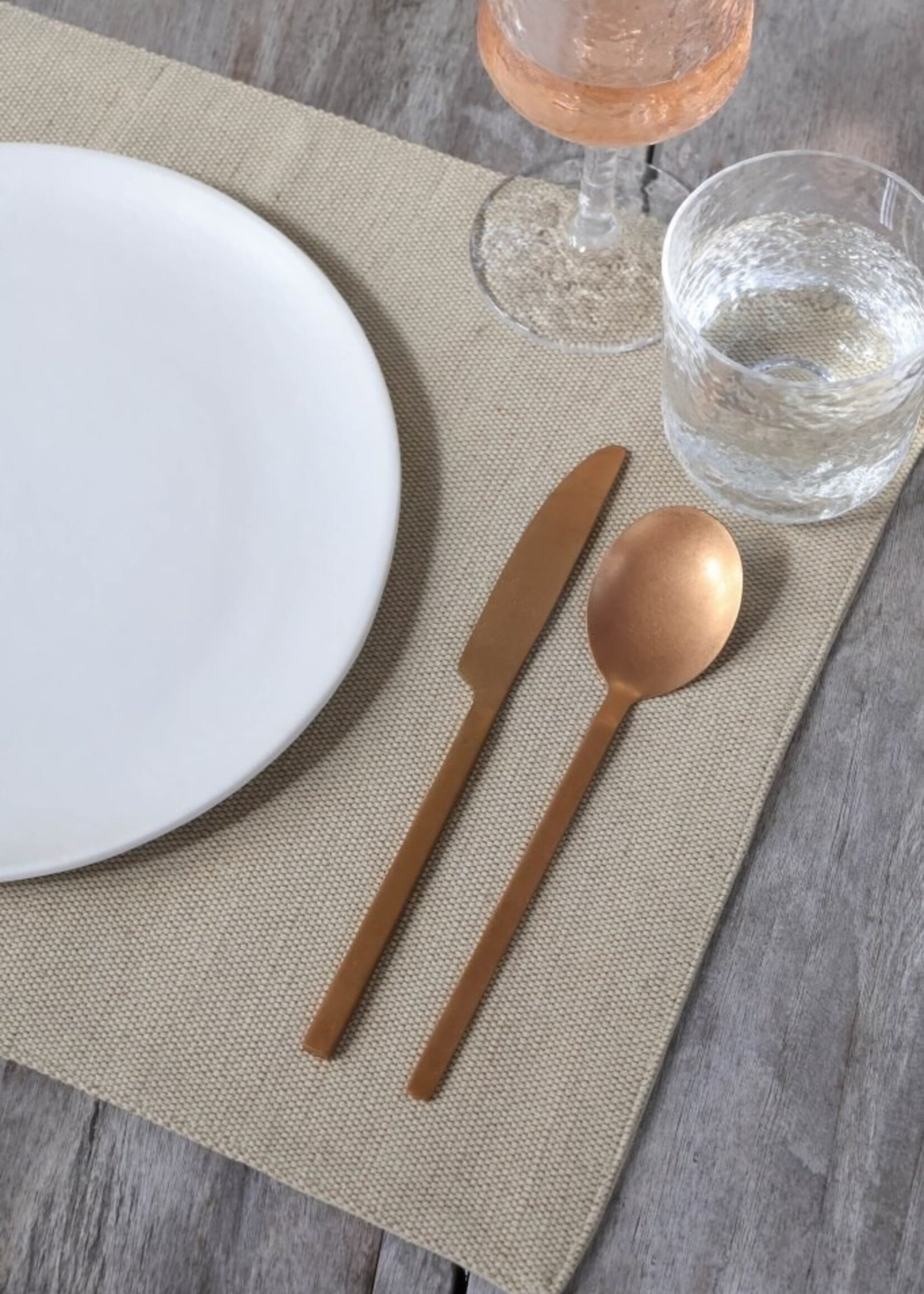 Placemat olijfgroen stof